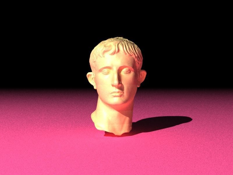 Roman Greek Head statue 3D model_1