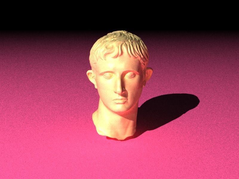 Roman Greek Head statue 3D model_5