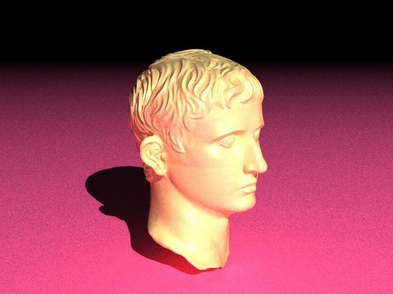 Roman Greek Head statue 3D model_4