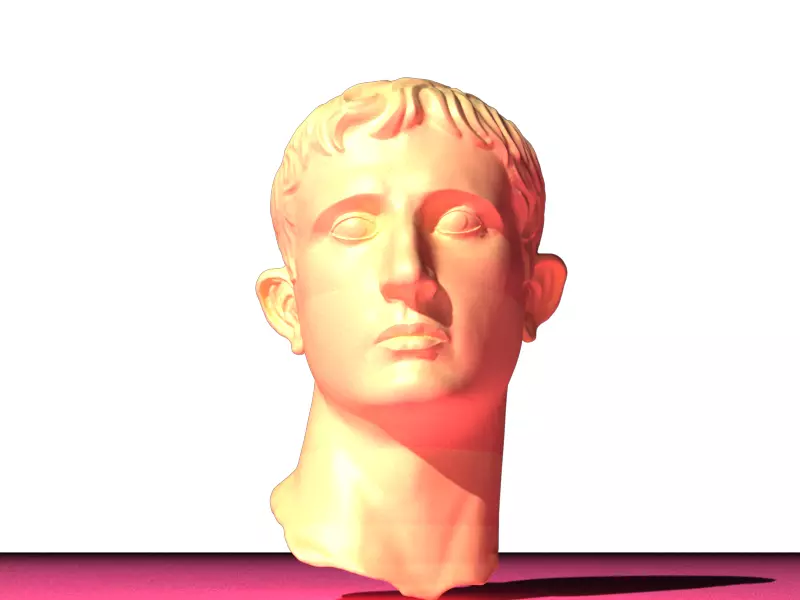 Roman Greek Head statue 3D model_0