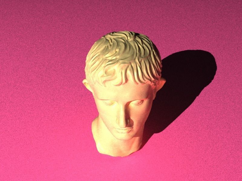 Roman Greek Head statue 3D model_6