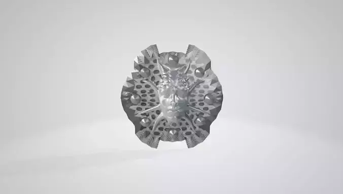 knight face shield weapon 3d model