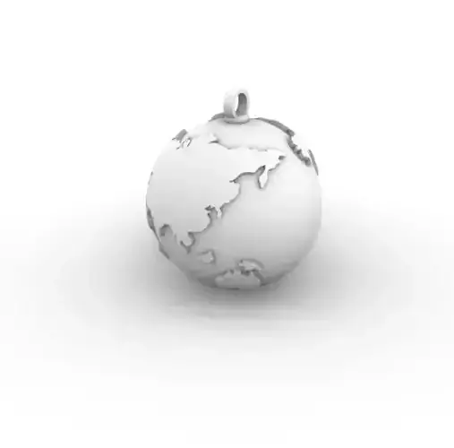 World Globe Pendant  3D print model
