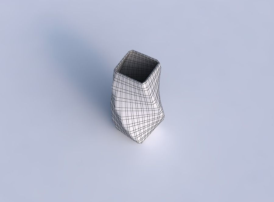 Vase twisted quadratic with uniform polygons 3D print model_6