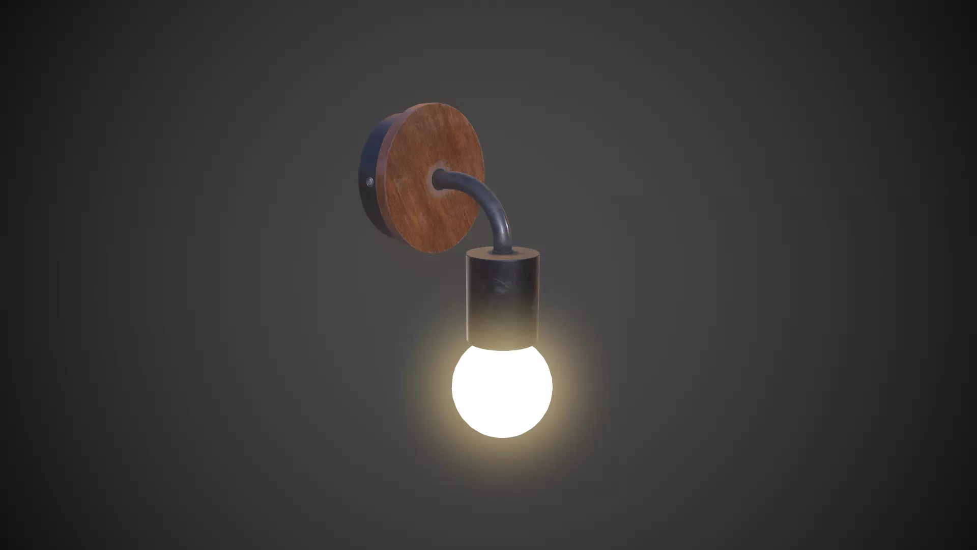 Night Lamp Wall Mounted Low-poly 3D model_0
