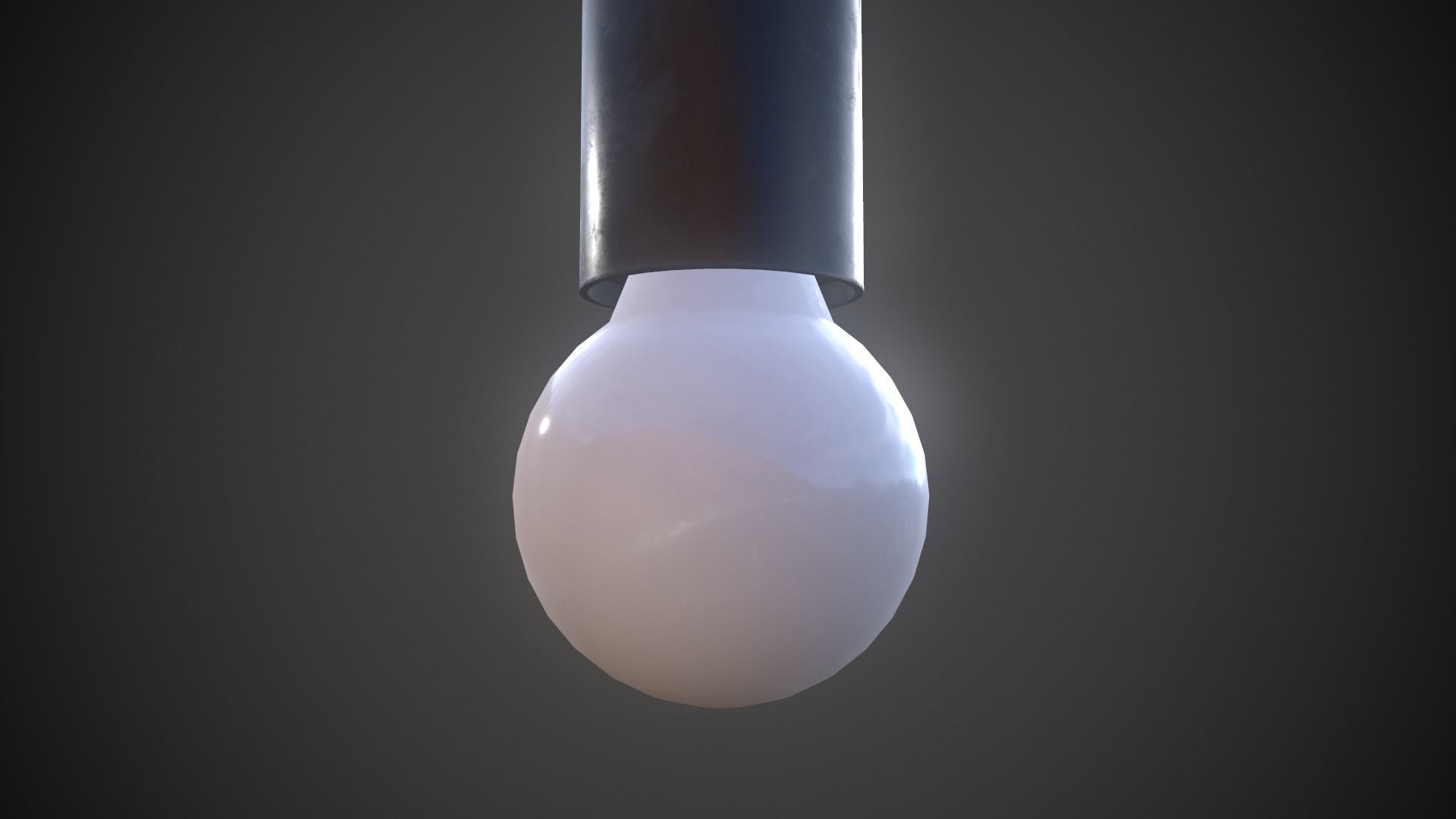 Night Lamp Wall Mounted Low-poly 3D model_4