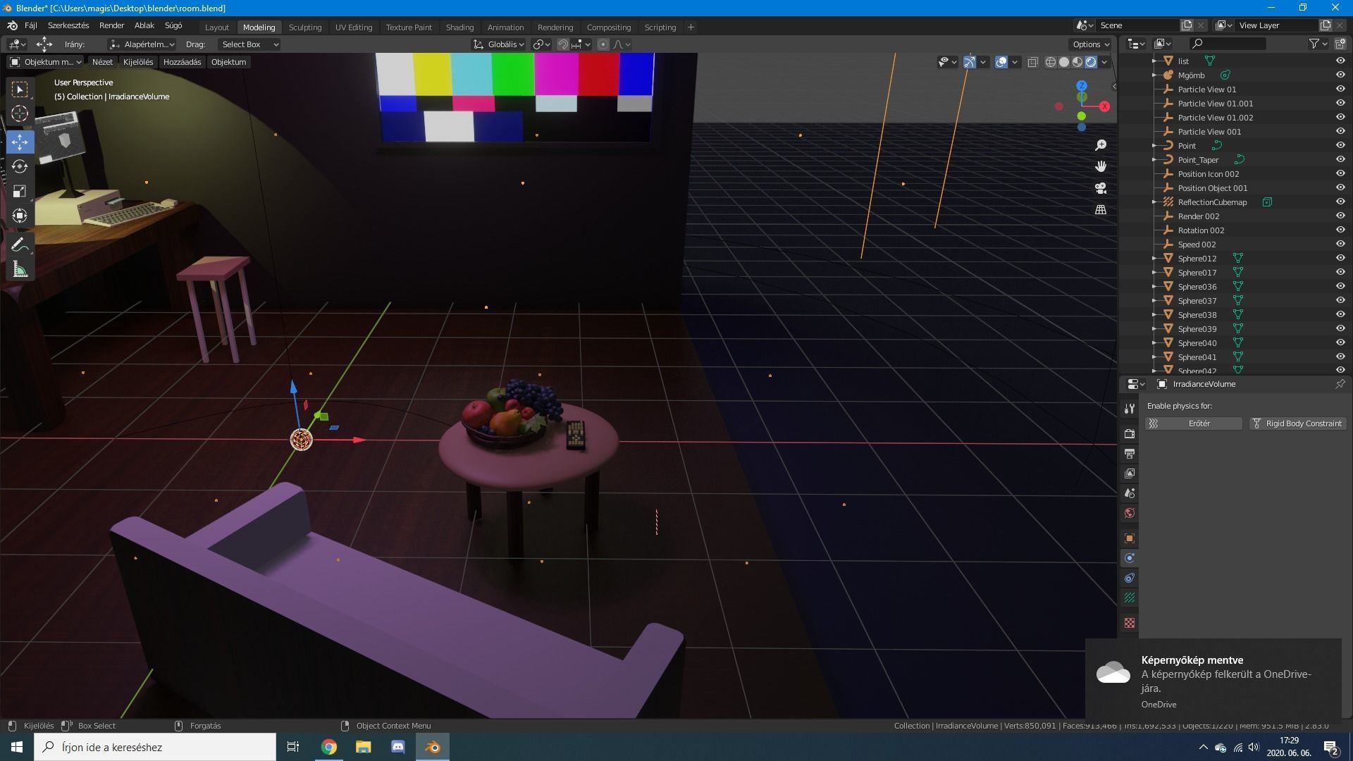 Low poly 3D room modeling Free low-poly 3D model_2