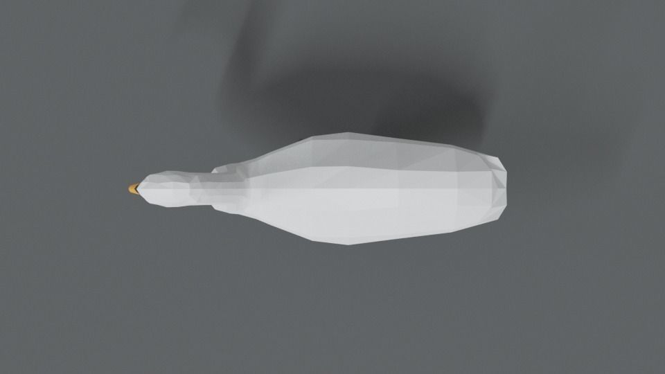 Low Poly Cartoon Swan Low-poly 3D model_8