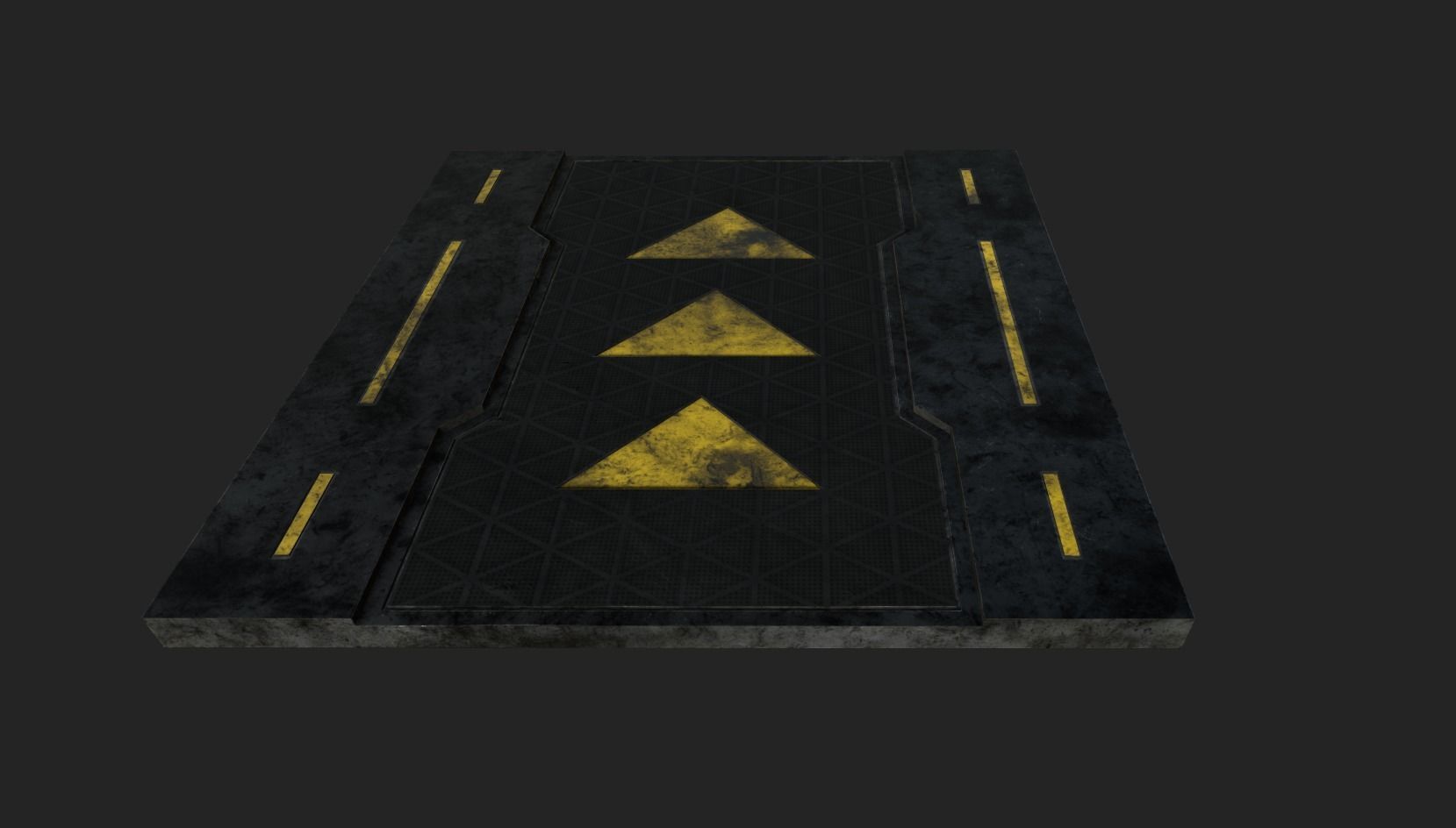 Sci-fi Floor Element Low-poly 3D model_1