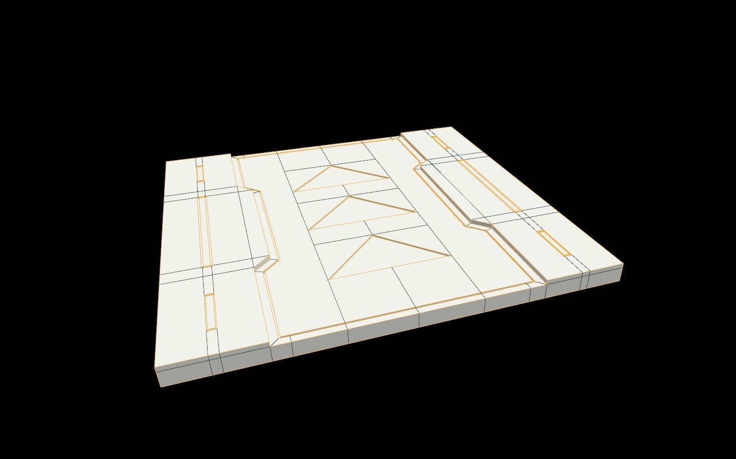Sci-fi Floor Element Low-poly 3D model_8