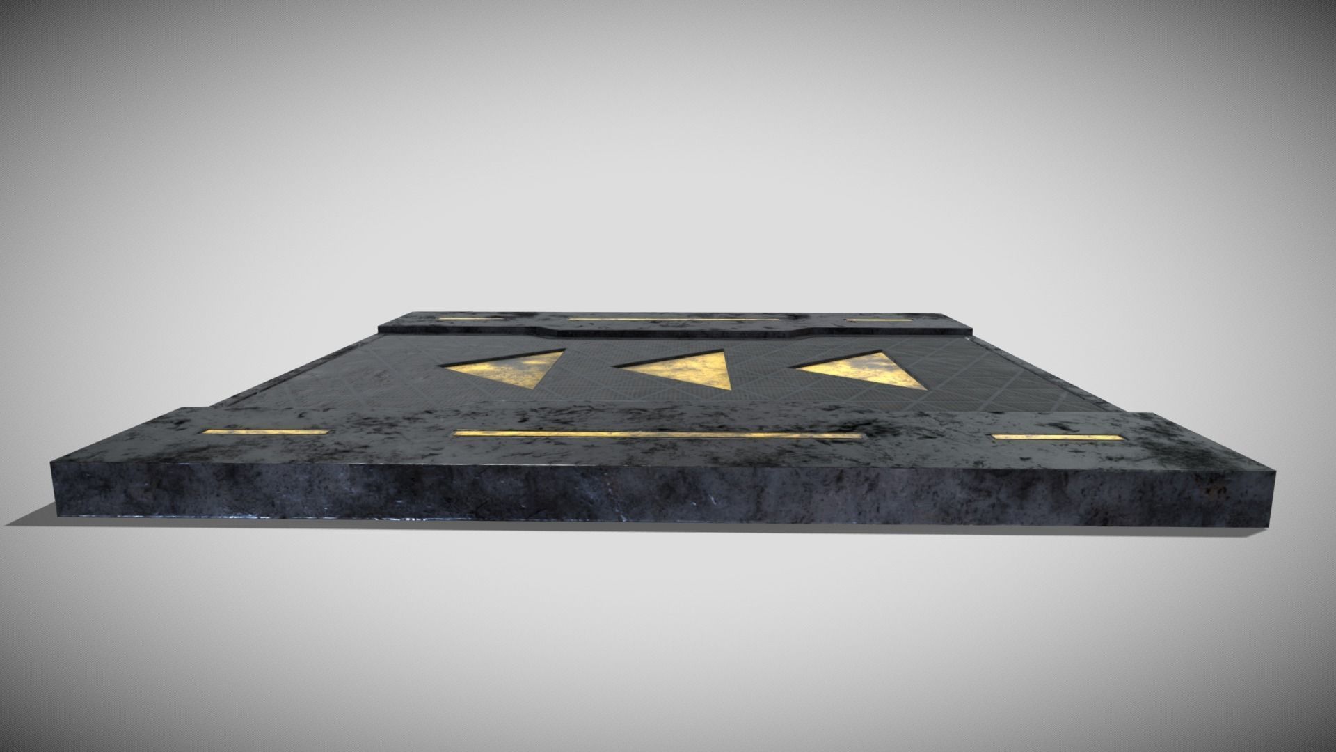 Sci-fi Floor Element Low-poly 3D model_4