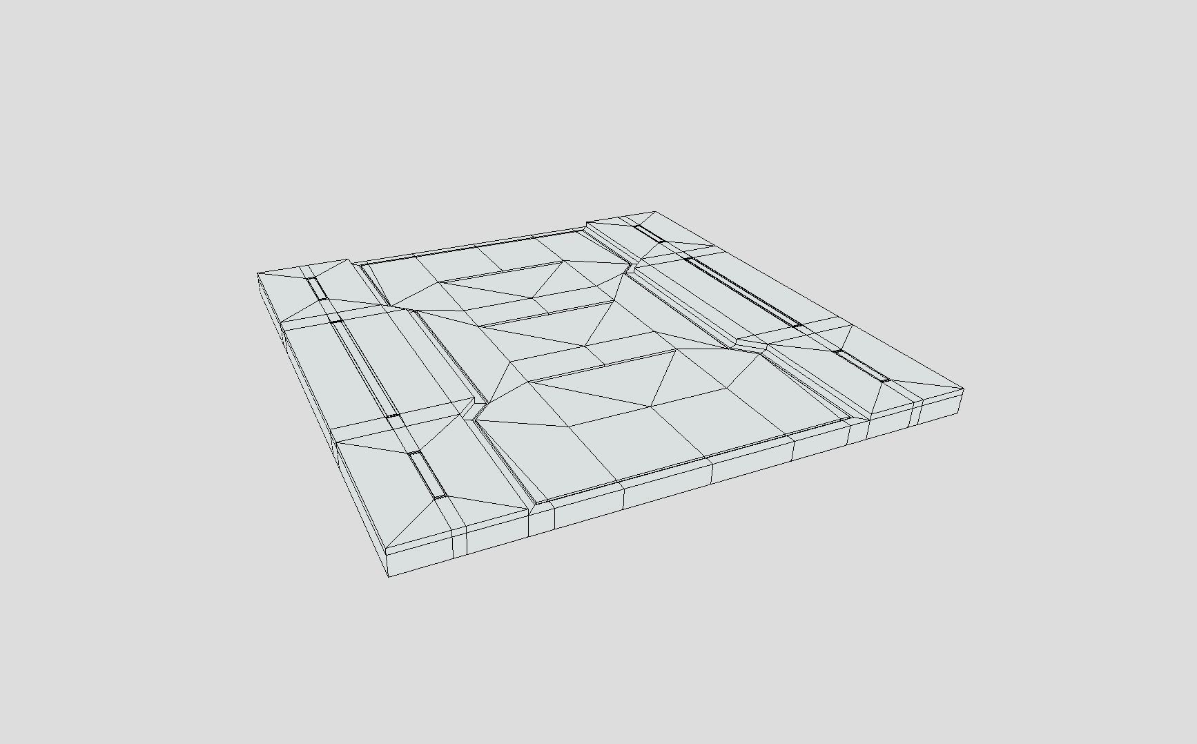 Sci-fi Floor Element Low-poly 3D model_11