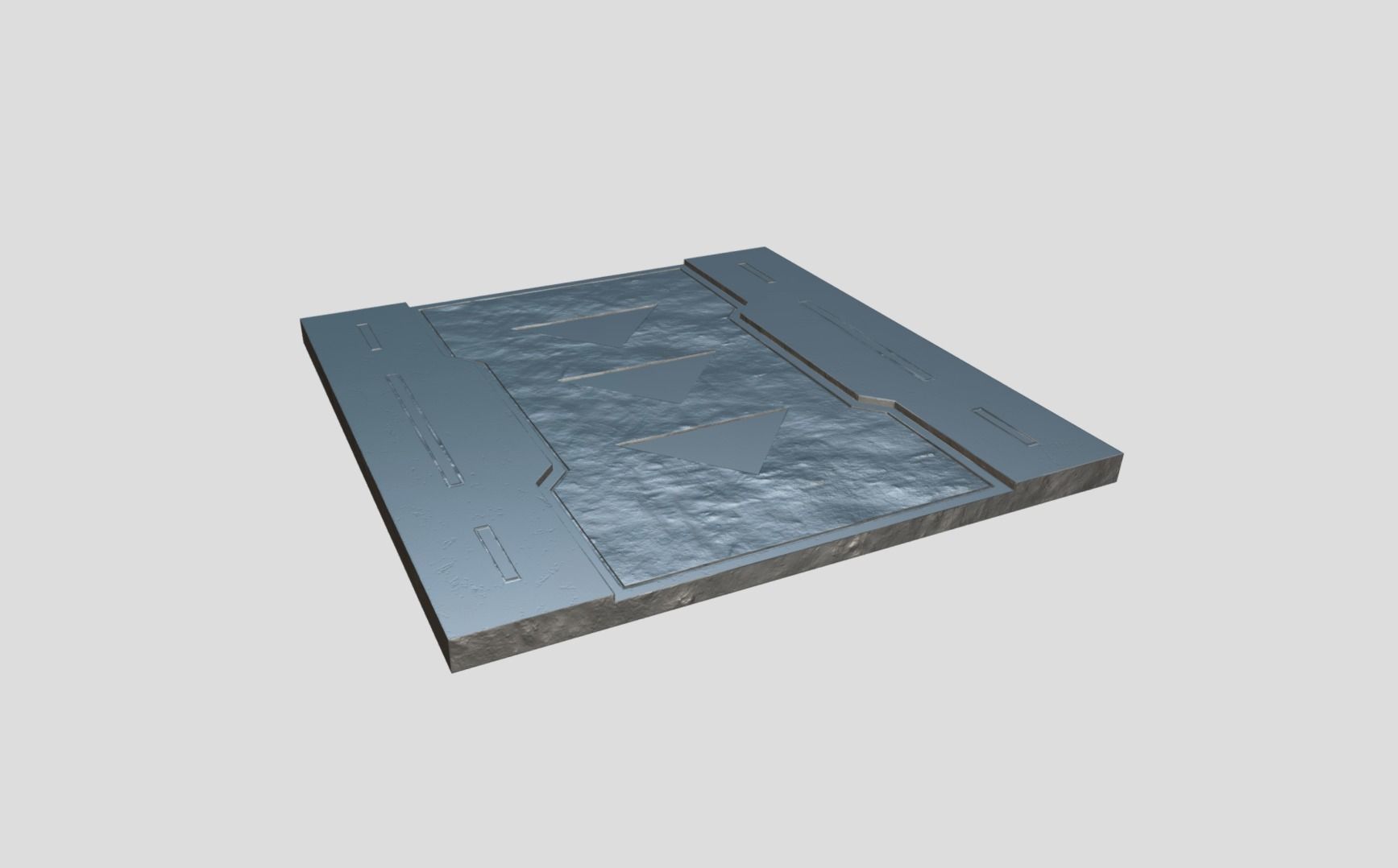 Sci-fi Floor Element Low-poly 3D model_12