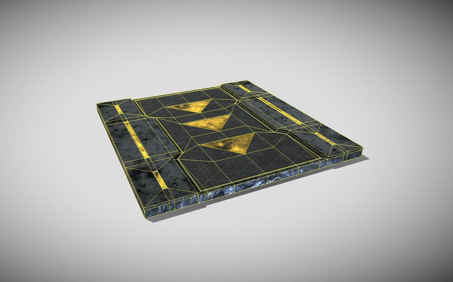 Sci-fi Floor Element Low-poly 3D model_15