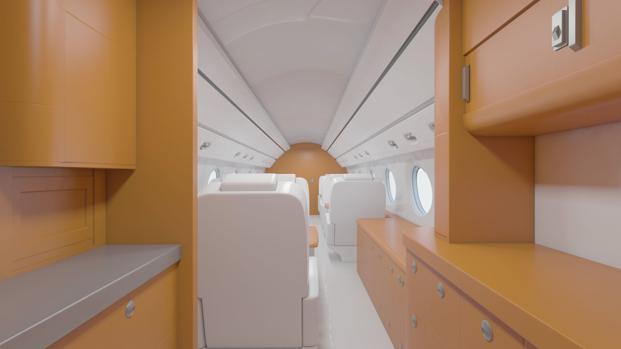 Gulfstream G550 with Interior and Cockpit 3D model_22