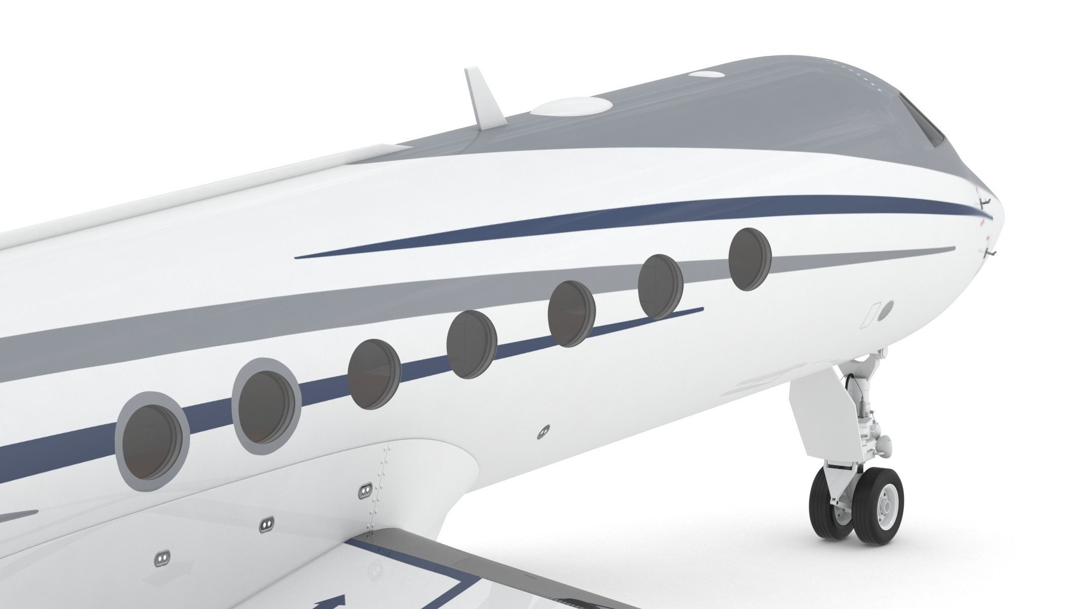 Gulfstream G550 with Interior and Cockpit 3D model_15