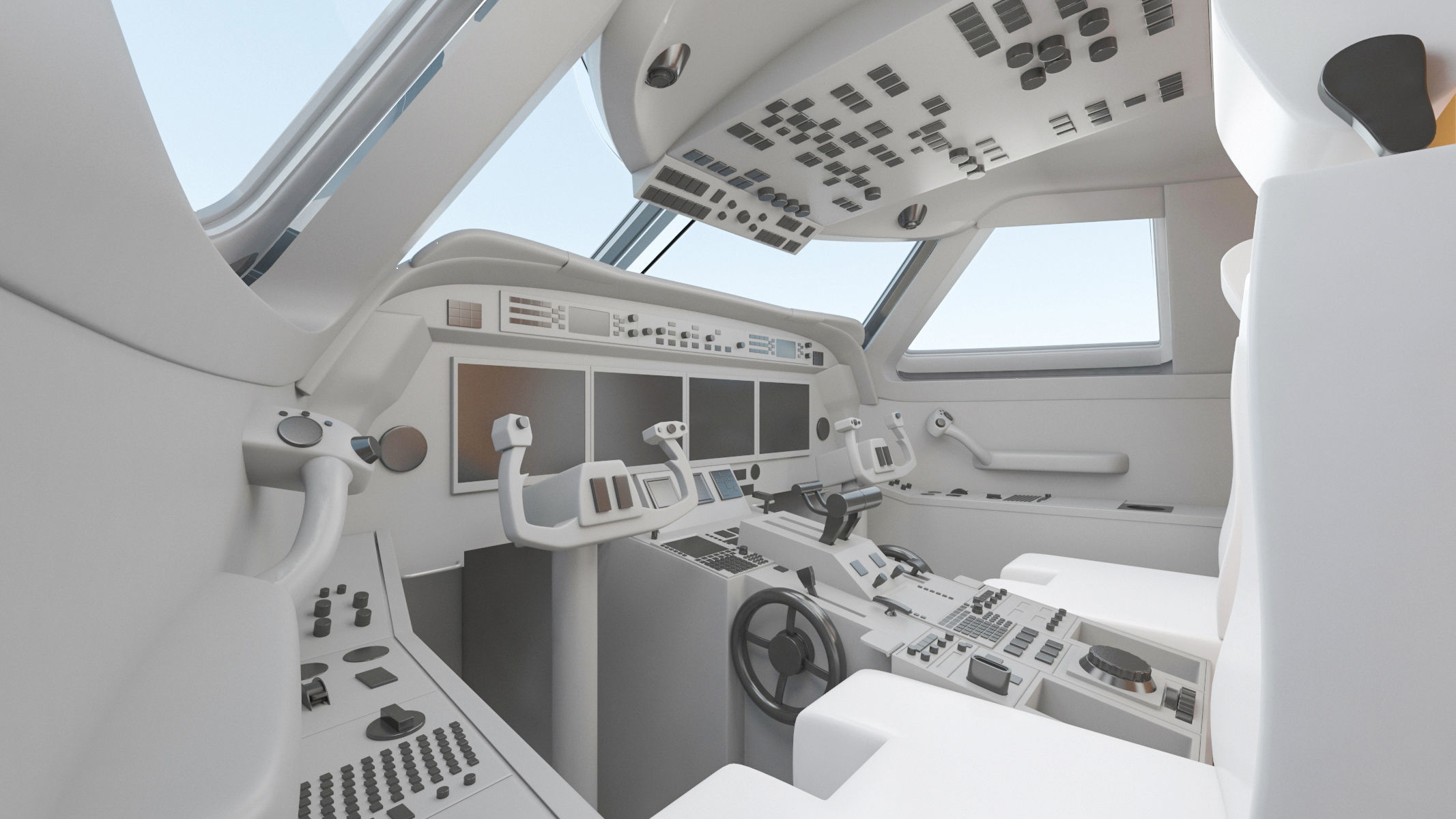 Gulfstream G550 with Interior and Cockpit 3D model_20