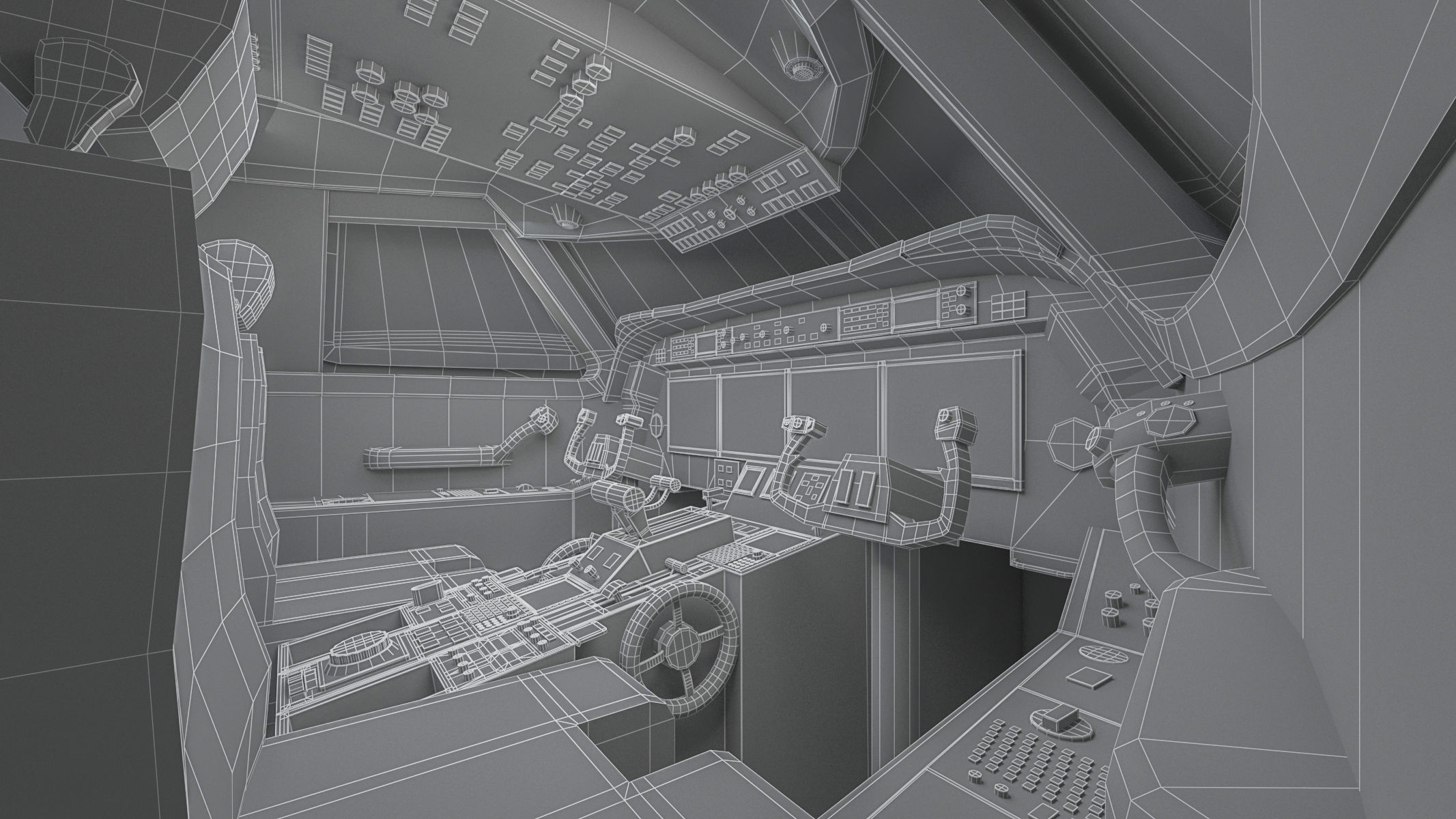 Gulfstream G550 with Interior and Cockpit 3D model_31