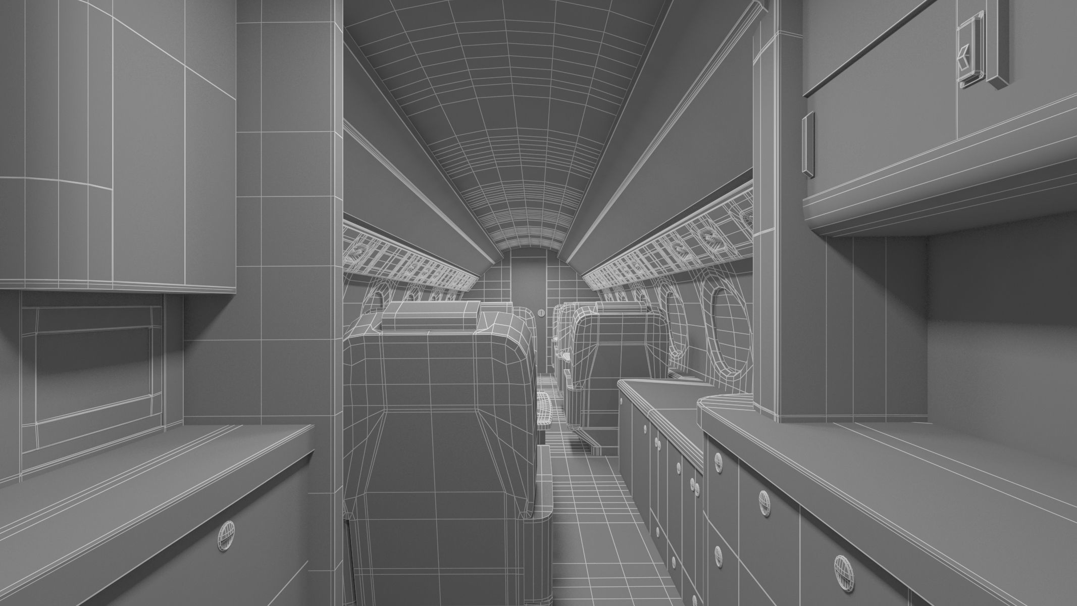 Gulfstream G550 with Interior and Cockpit 3D model_32