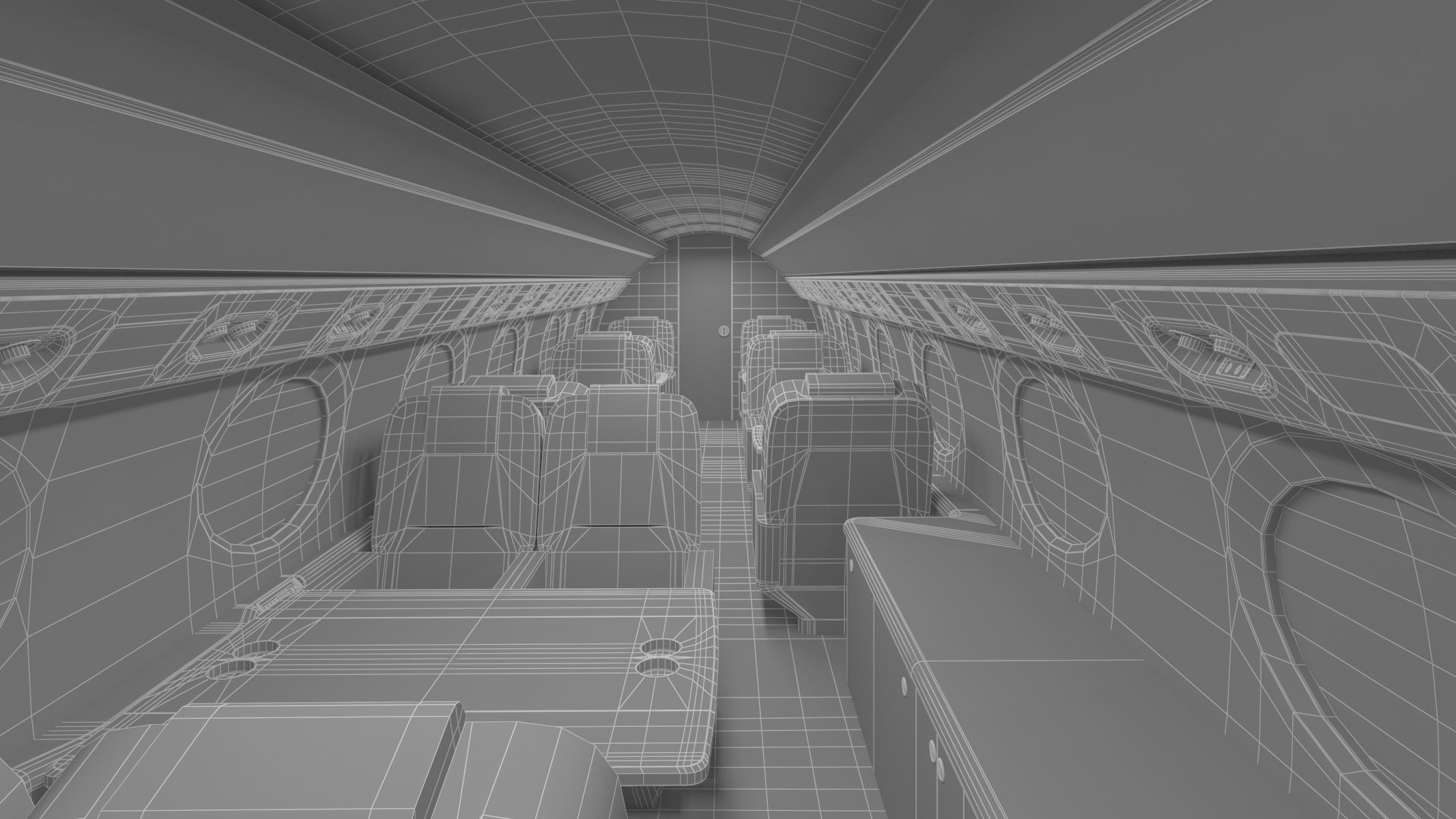 Gulfstream G550 with Interior and Cockpit 3D model_38