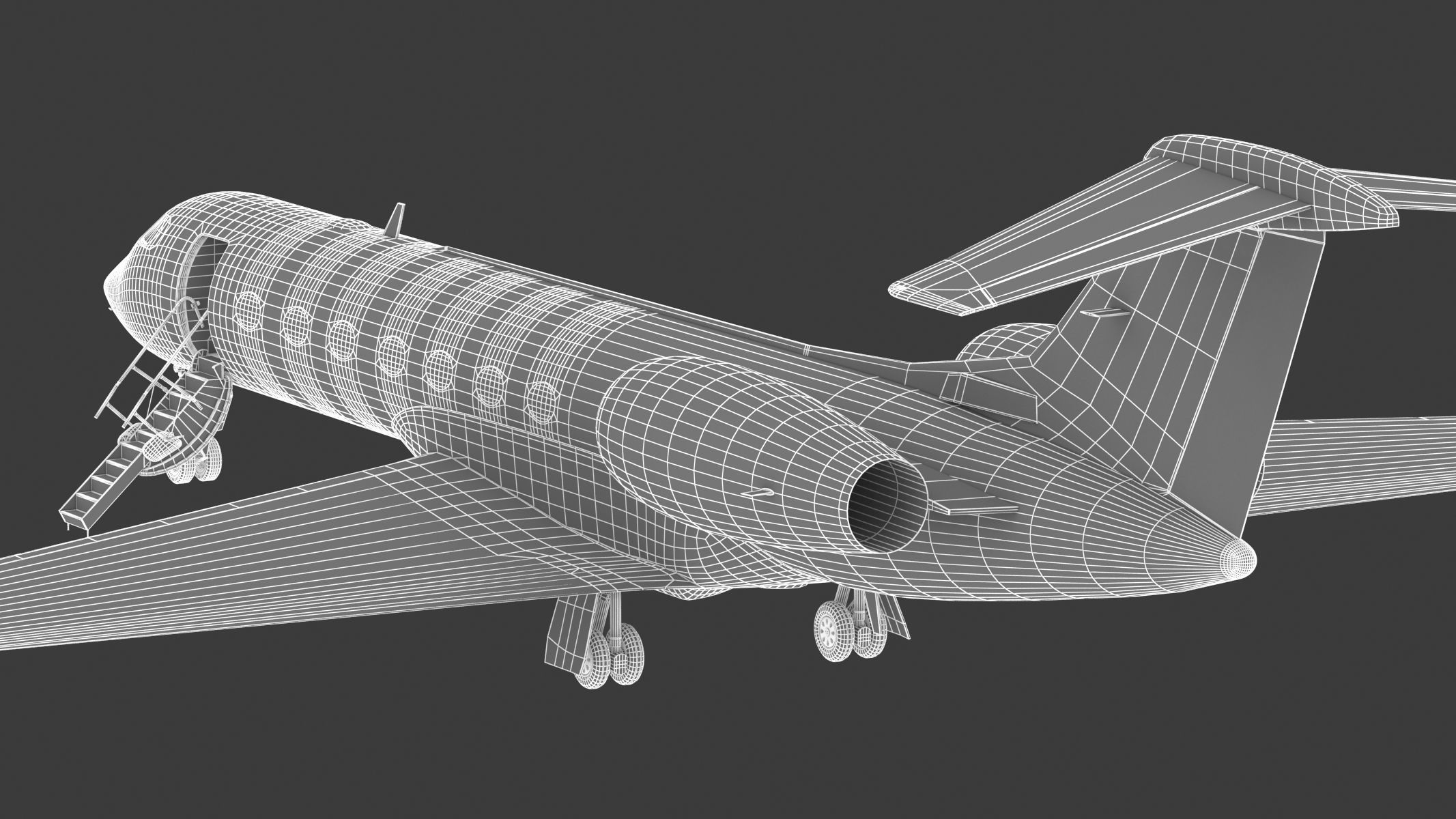Gulfstream G550 with Interior and Cockpit 3D model_47