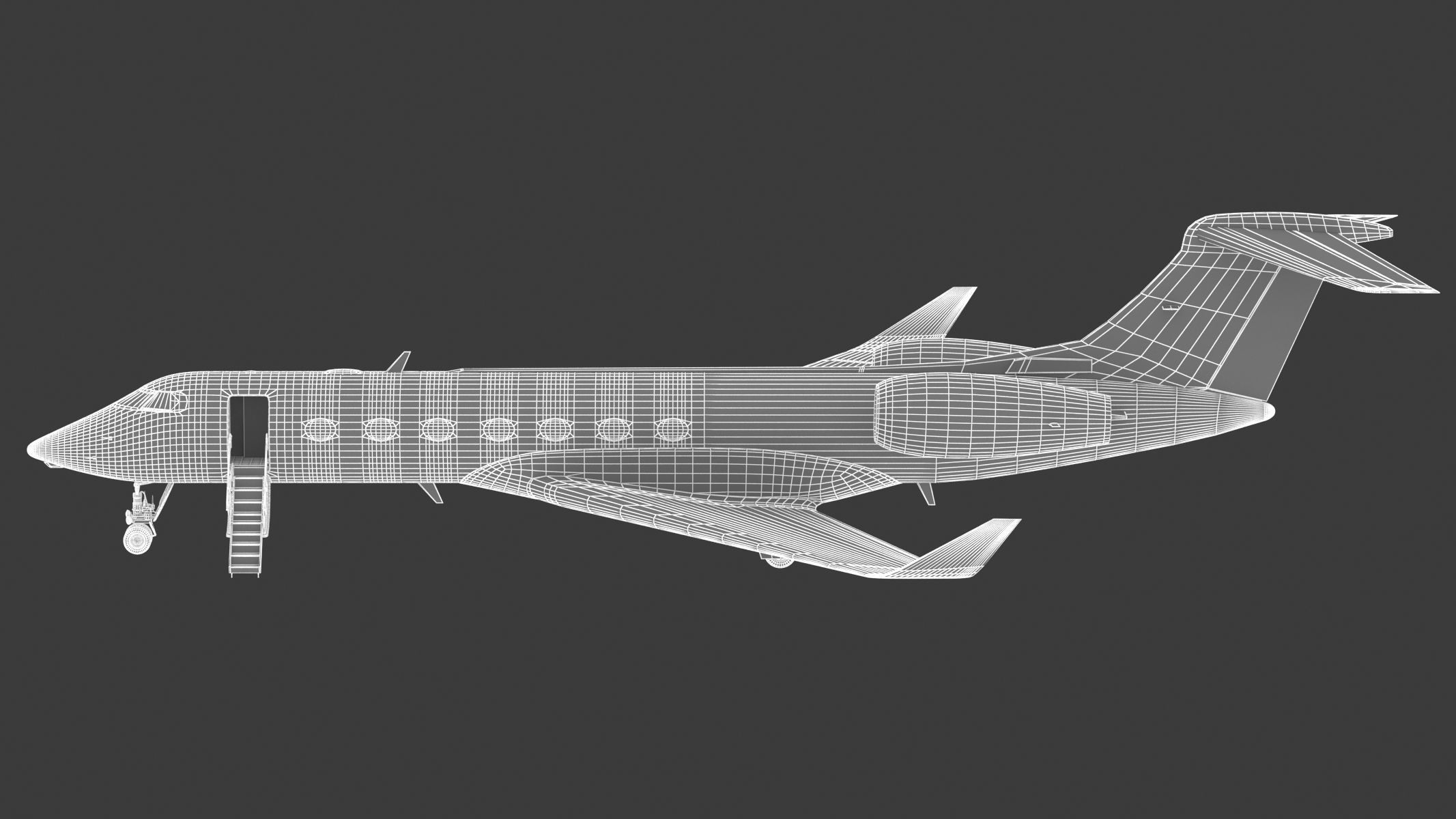 Gulfstream G550 with Interior and Cockpit 3D model_48