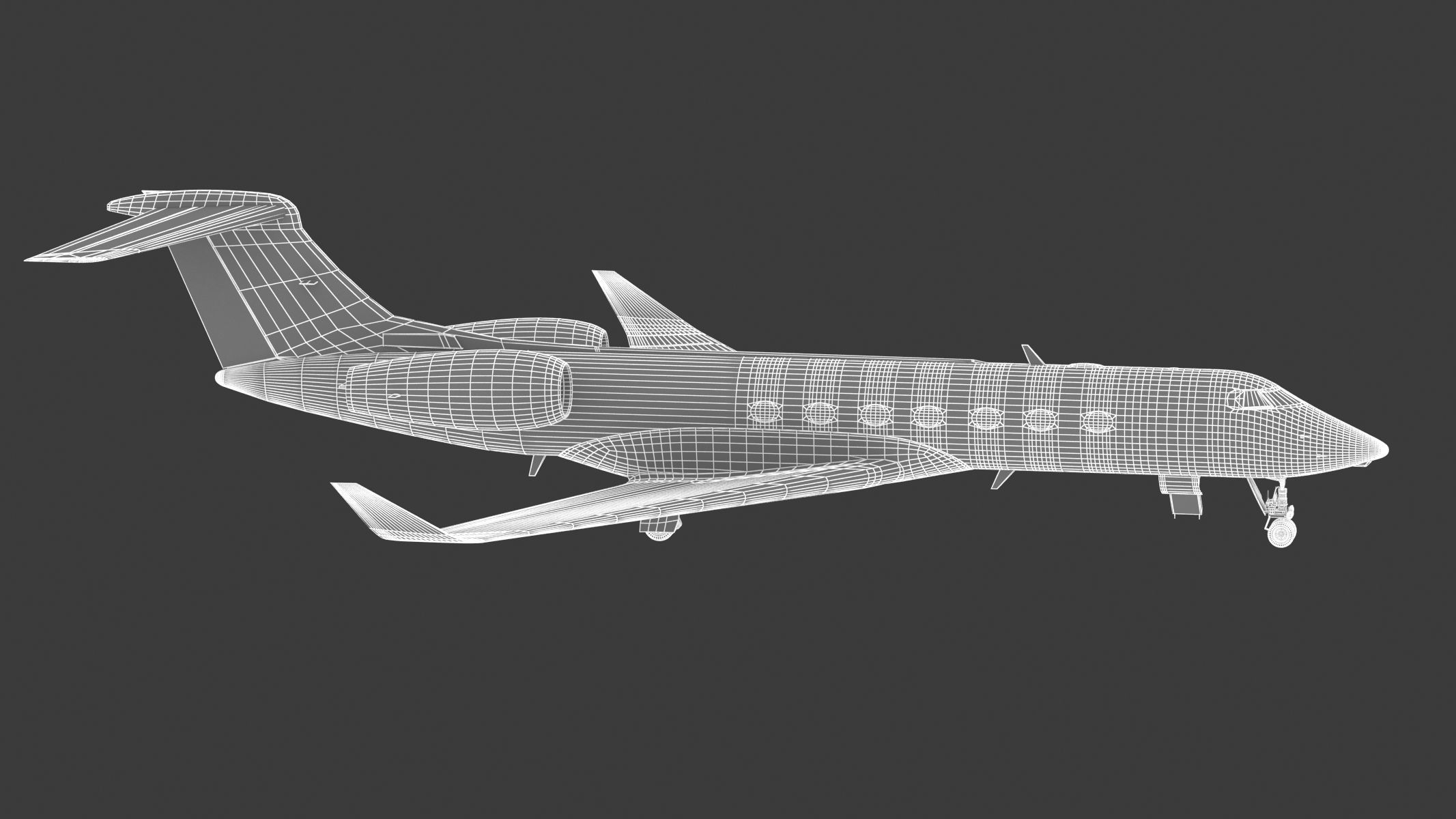 Gulfstream G550 with Interior and Cockpit 3D model_43