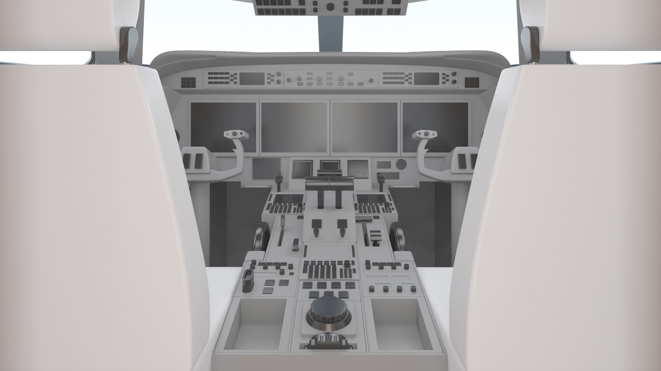 Gulfstream G550 with Interior and Cockpit 3D model_19