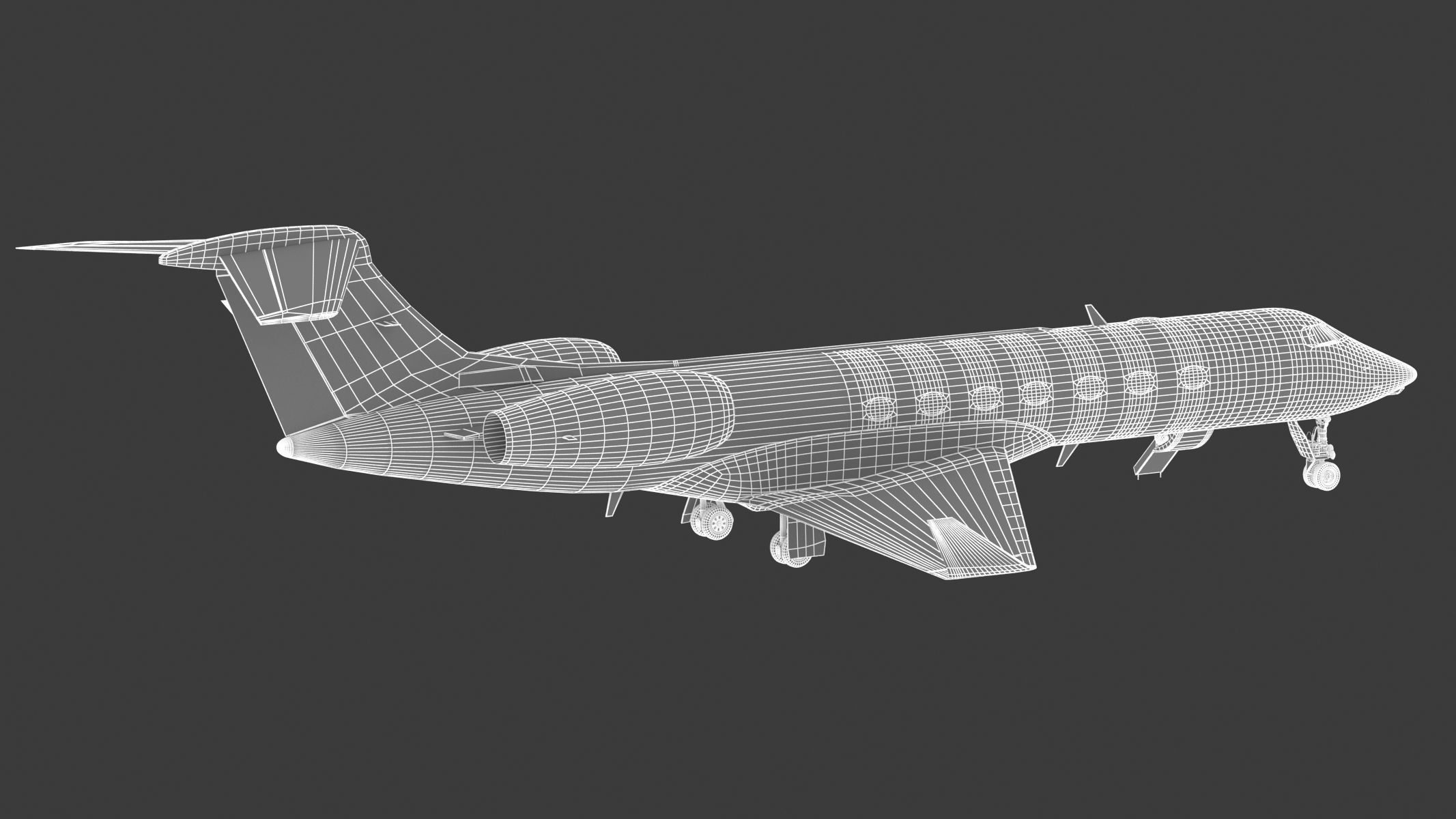 Gulfstream G550 with Interior and Cockpit 3D model_44