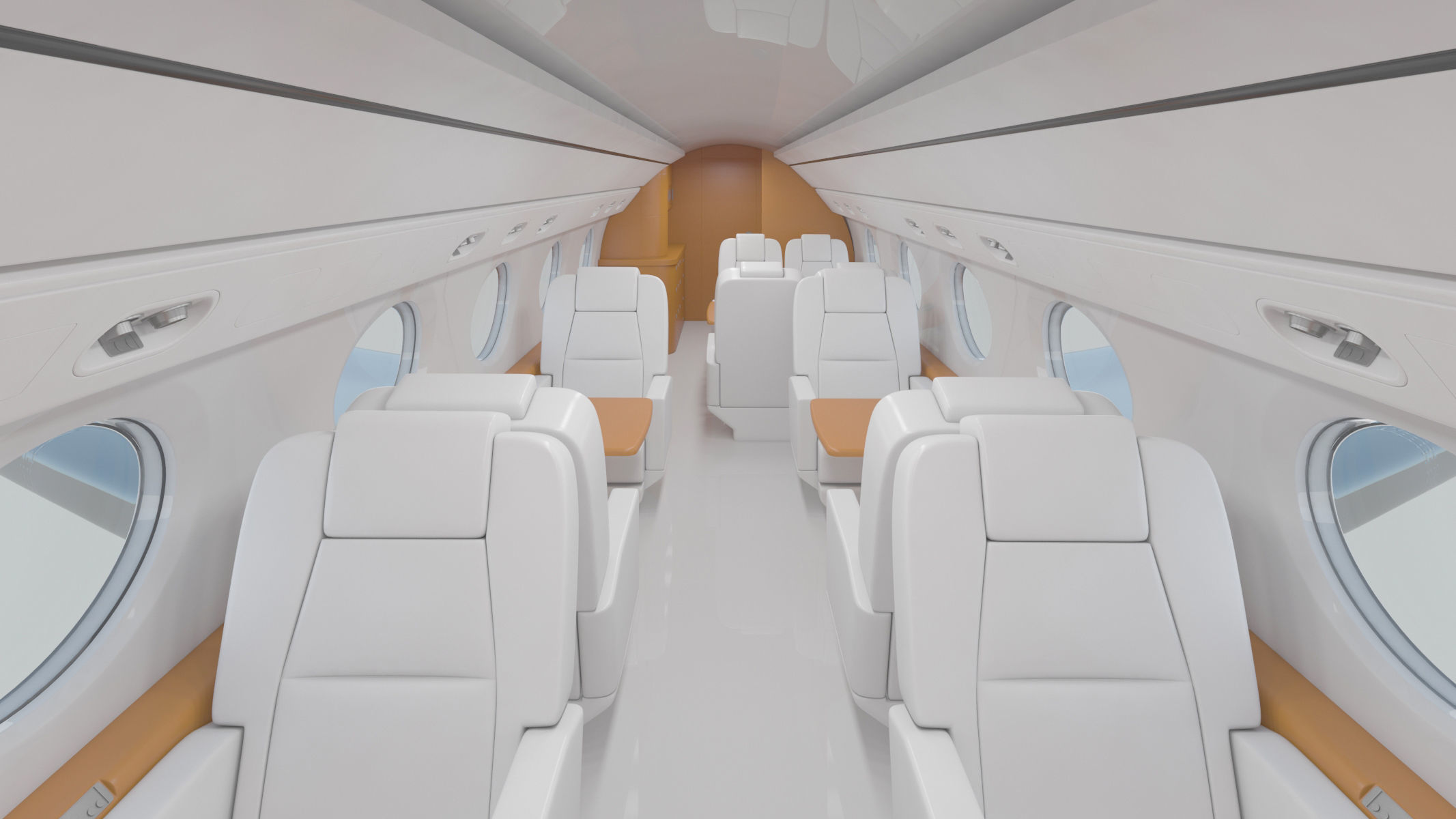 Gulfstream G550 with Interior and Cockpit 3D model_27