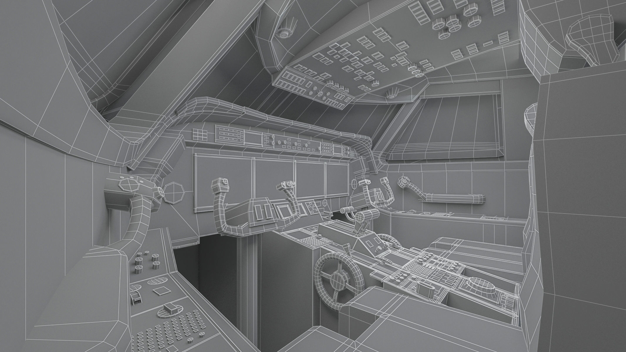 Gulfstream G550 with Interior and Cockpit 3D model_30