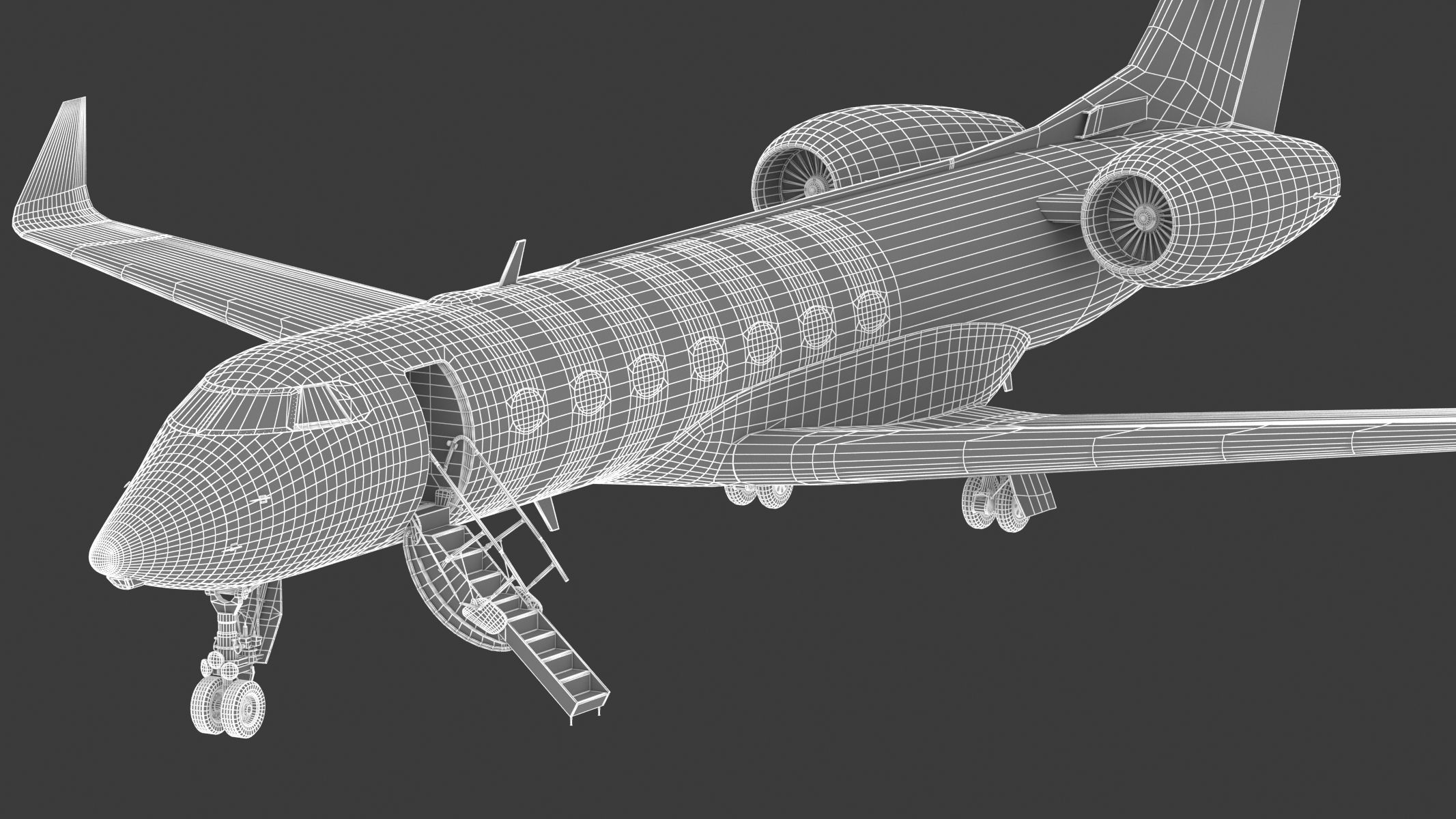 Gulfstream G550 with Interior and Cockpit 3D model_49