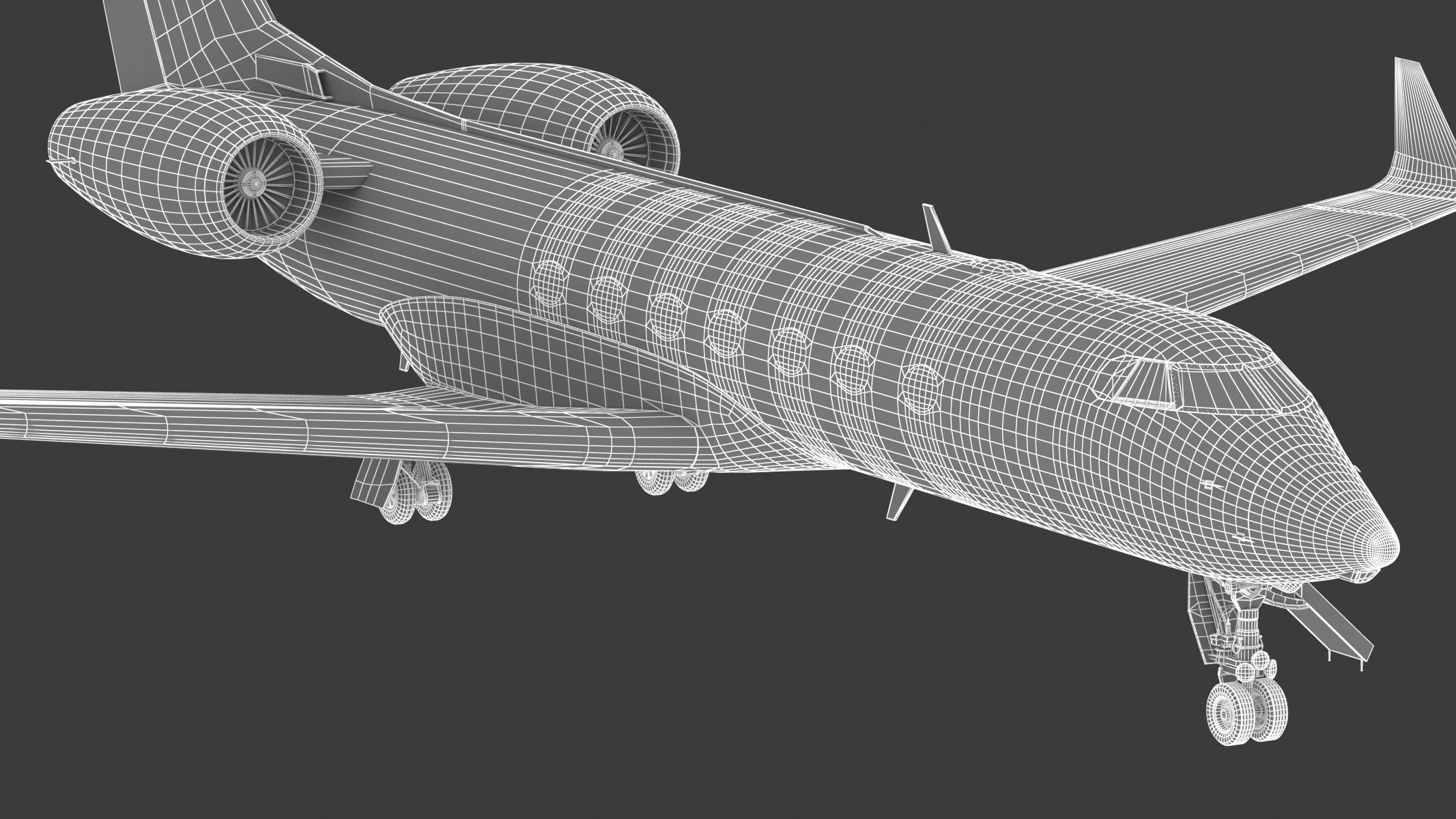 Gulfstream G550 with Interior and Cockpit 3D model_42