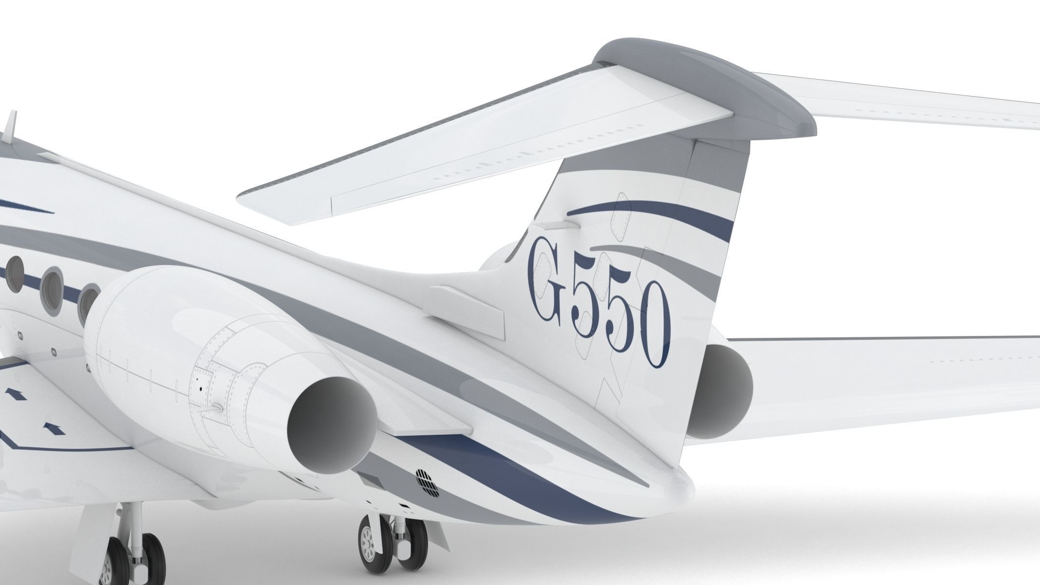 Gulfstream G550 with Interior and Cockpit 3D model_17