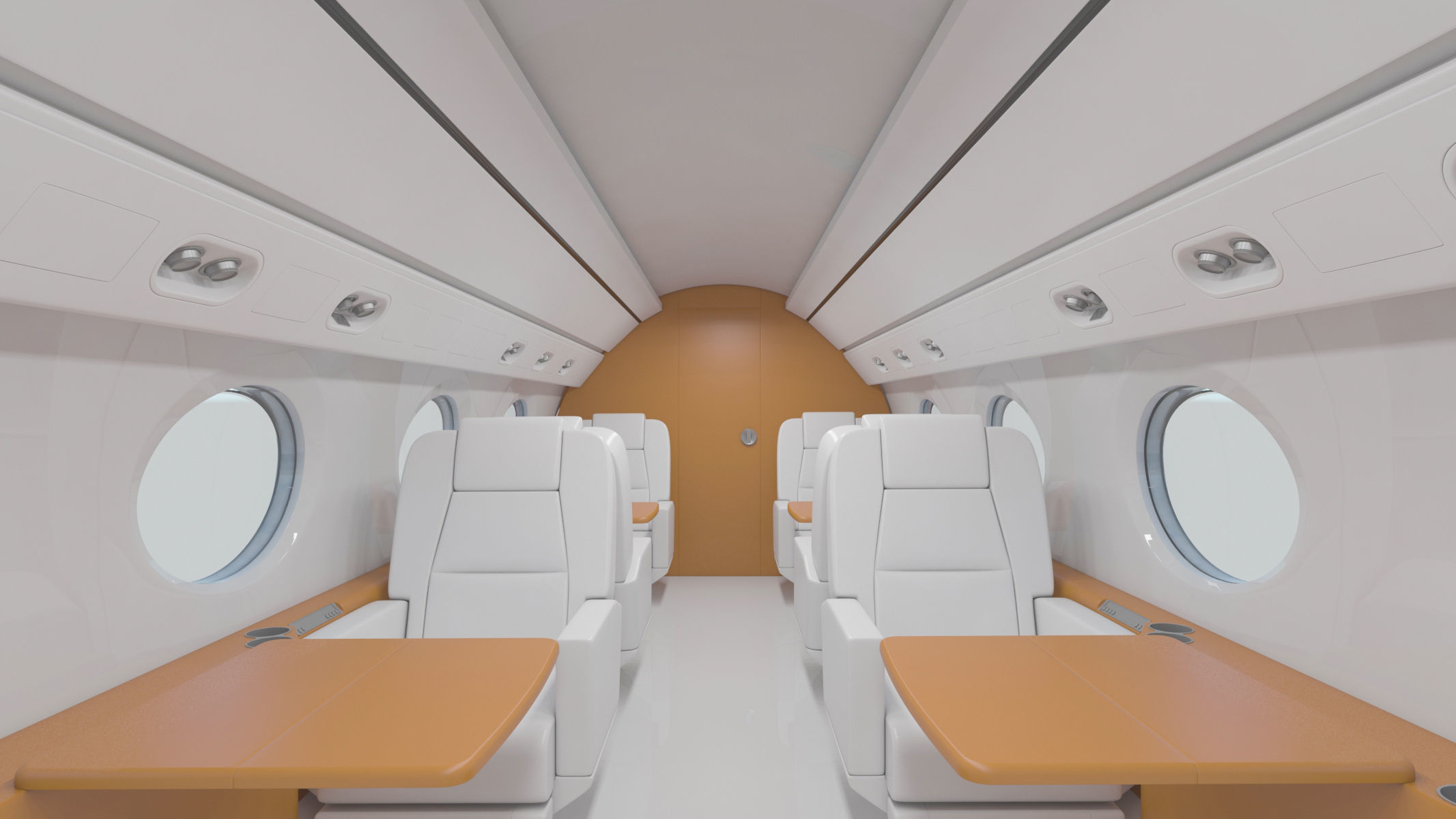 Gulfstream G550 with Interior and Cockpit 3D model_24