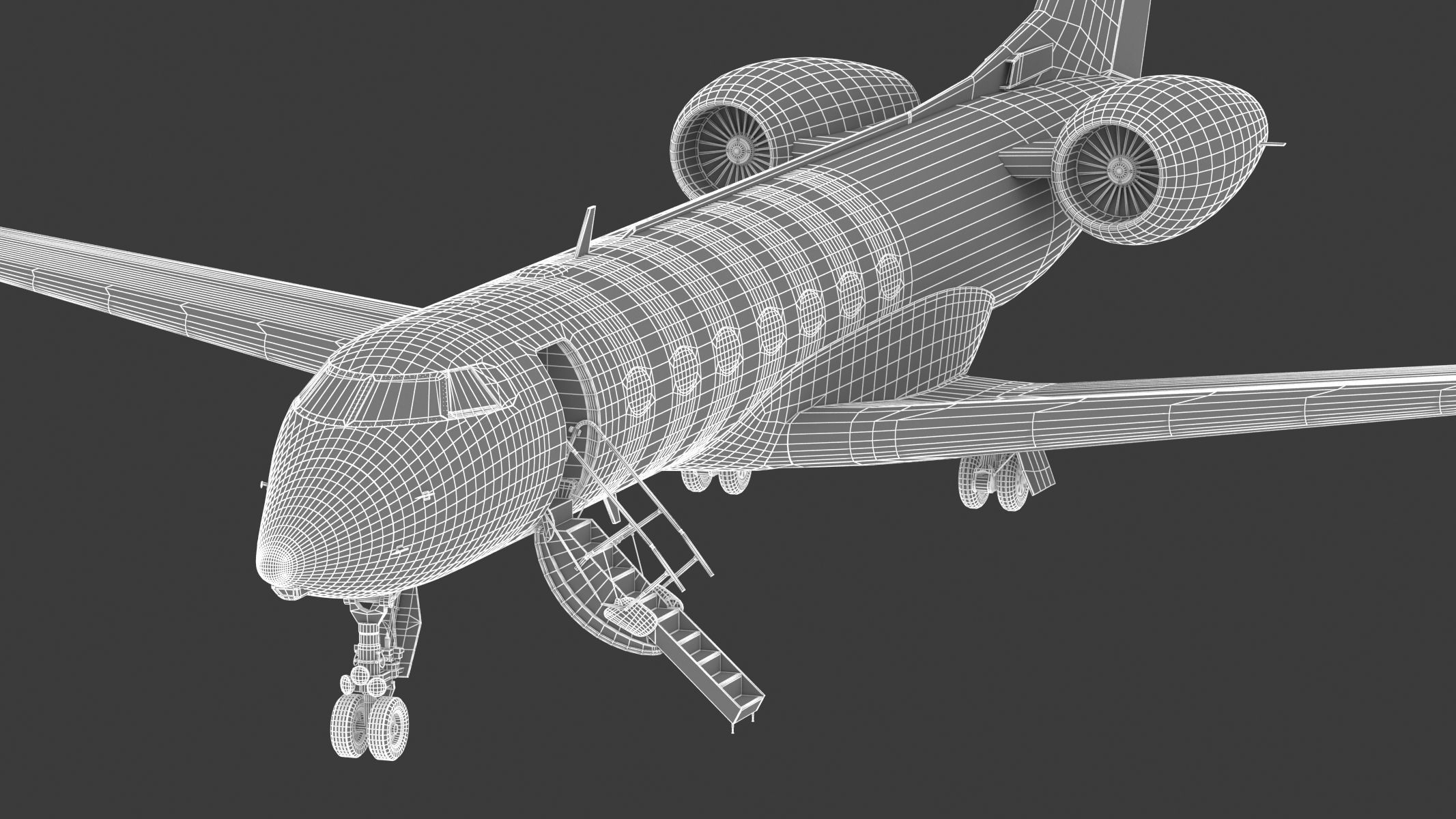 Gulfstream G550 with Interior and Cockpit 3D model_40