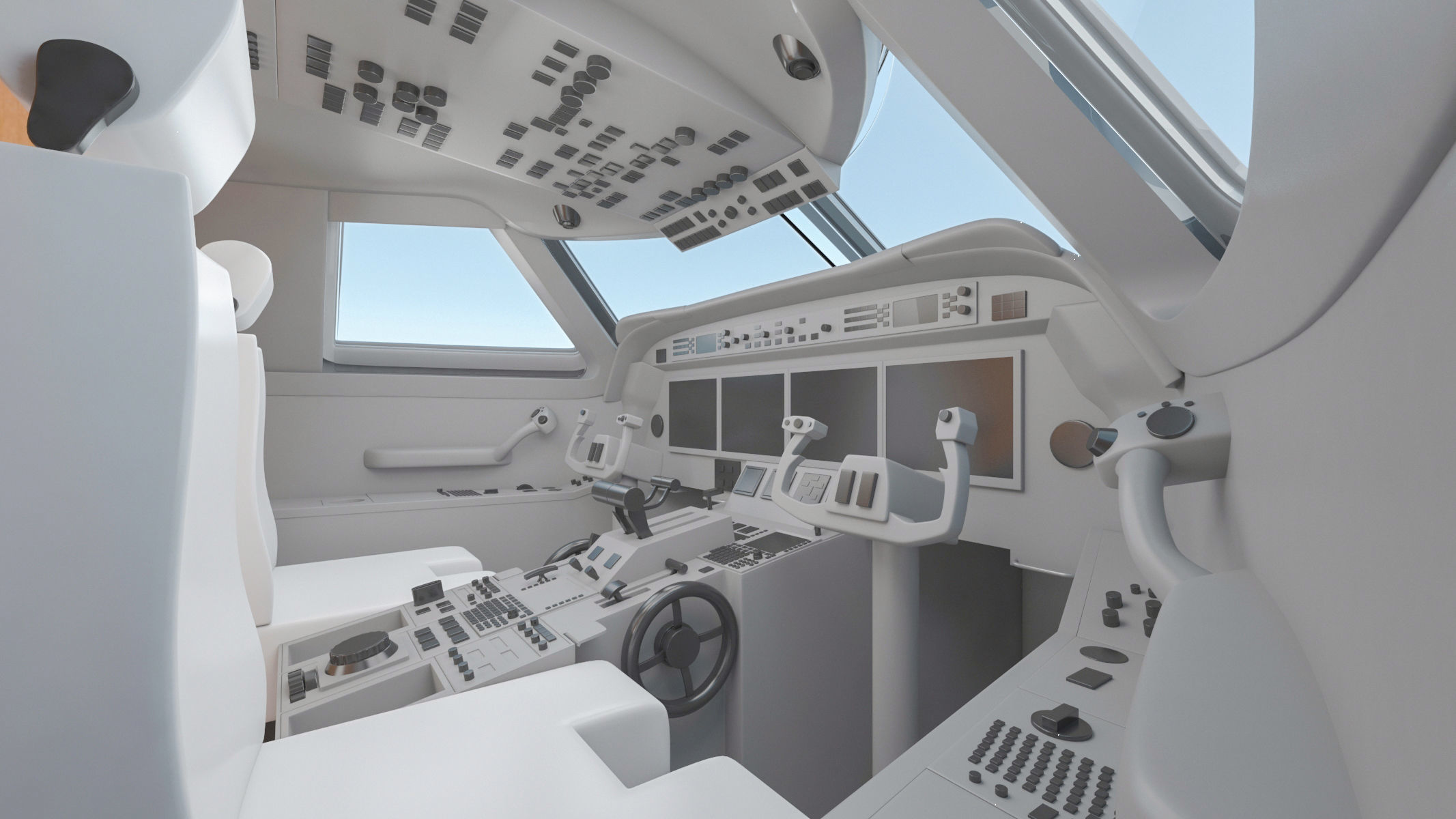 Gulfstream G550 with Interior and Cockpit 3D model_21