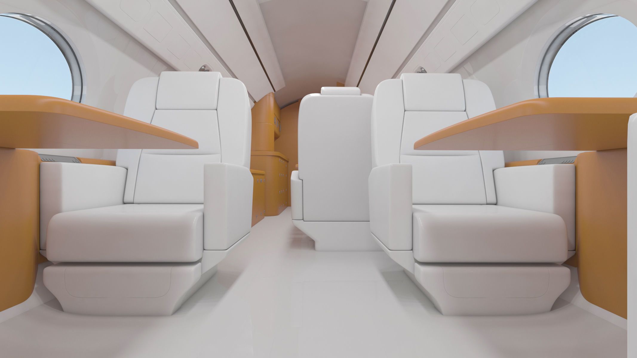Gulfstream G550 with Interior and Cockpit 3D model_26