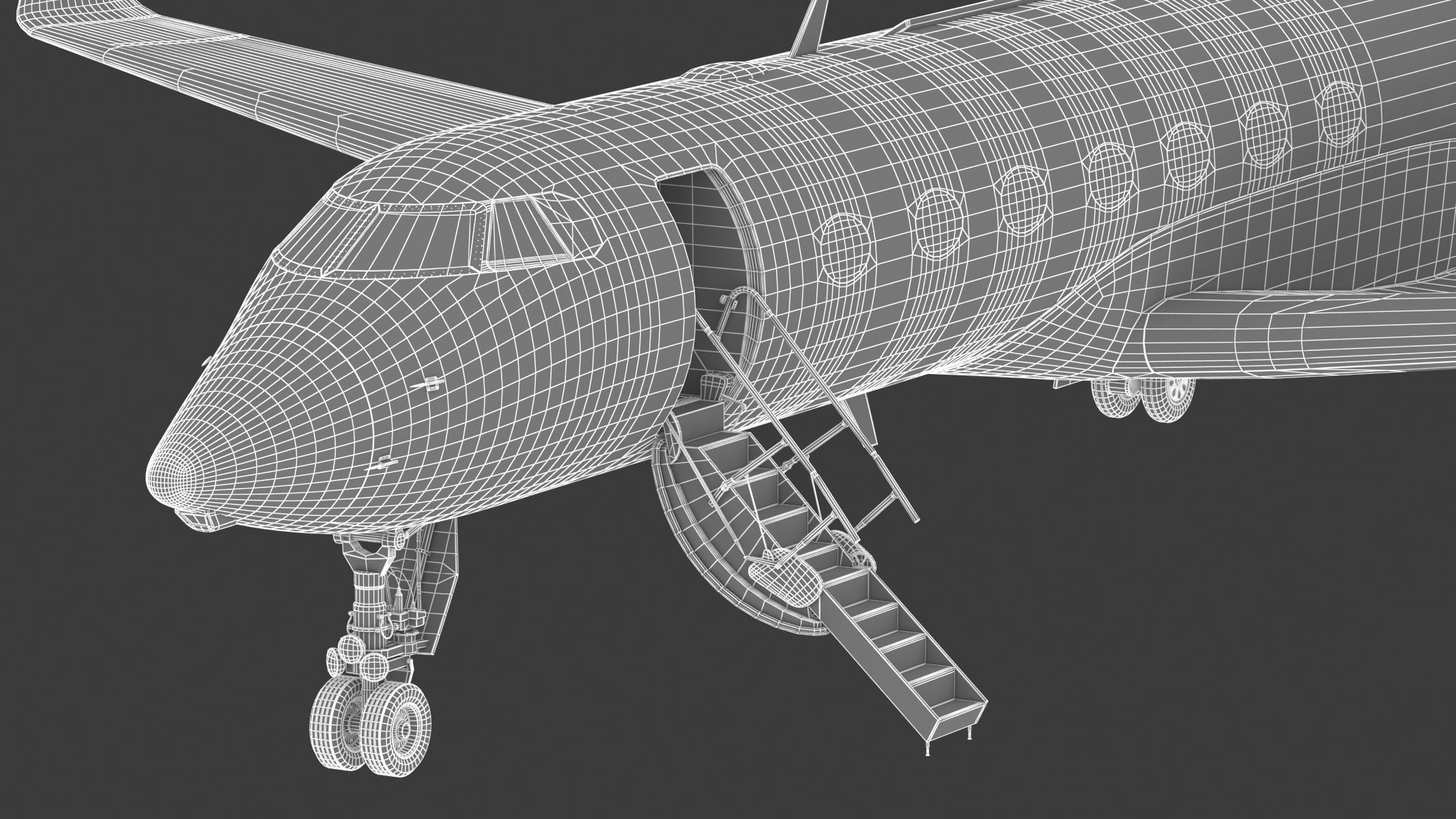Gulfstream G550 with Interior and Cockpit 3D model_59