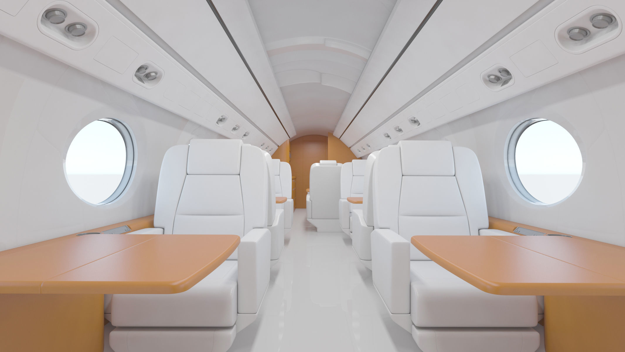 Gulfstream G550 with Interior and Cockpit 3D model_25