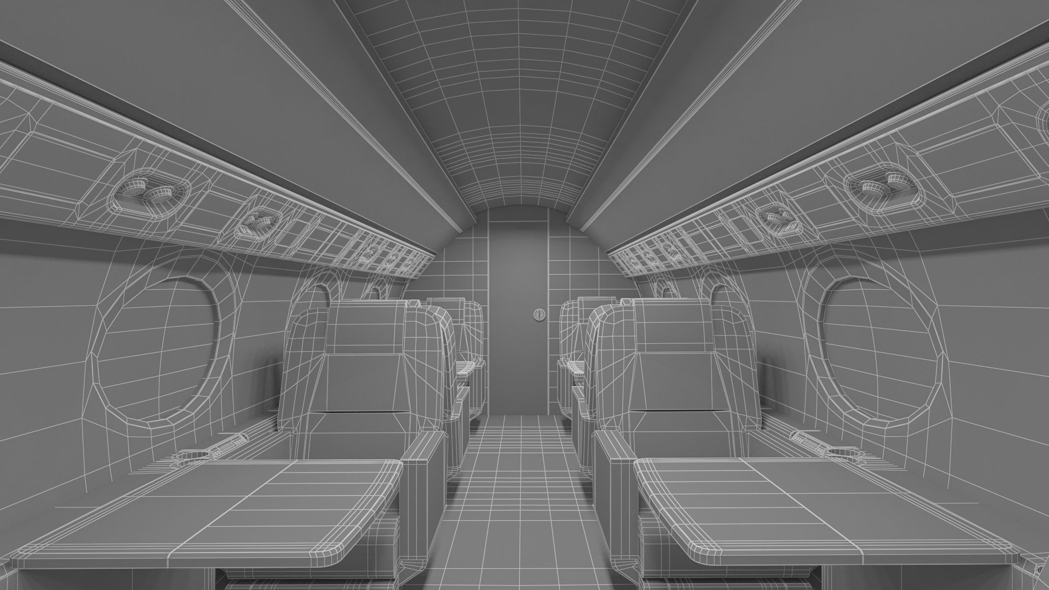 Gulfstream G550 with Interior and Cockpit 3D model_34