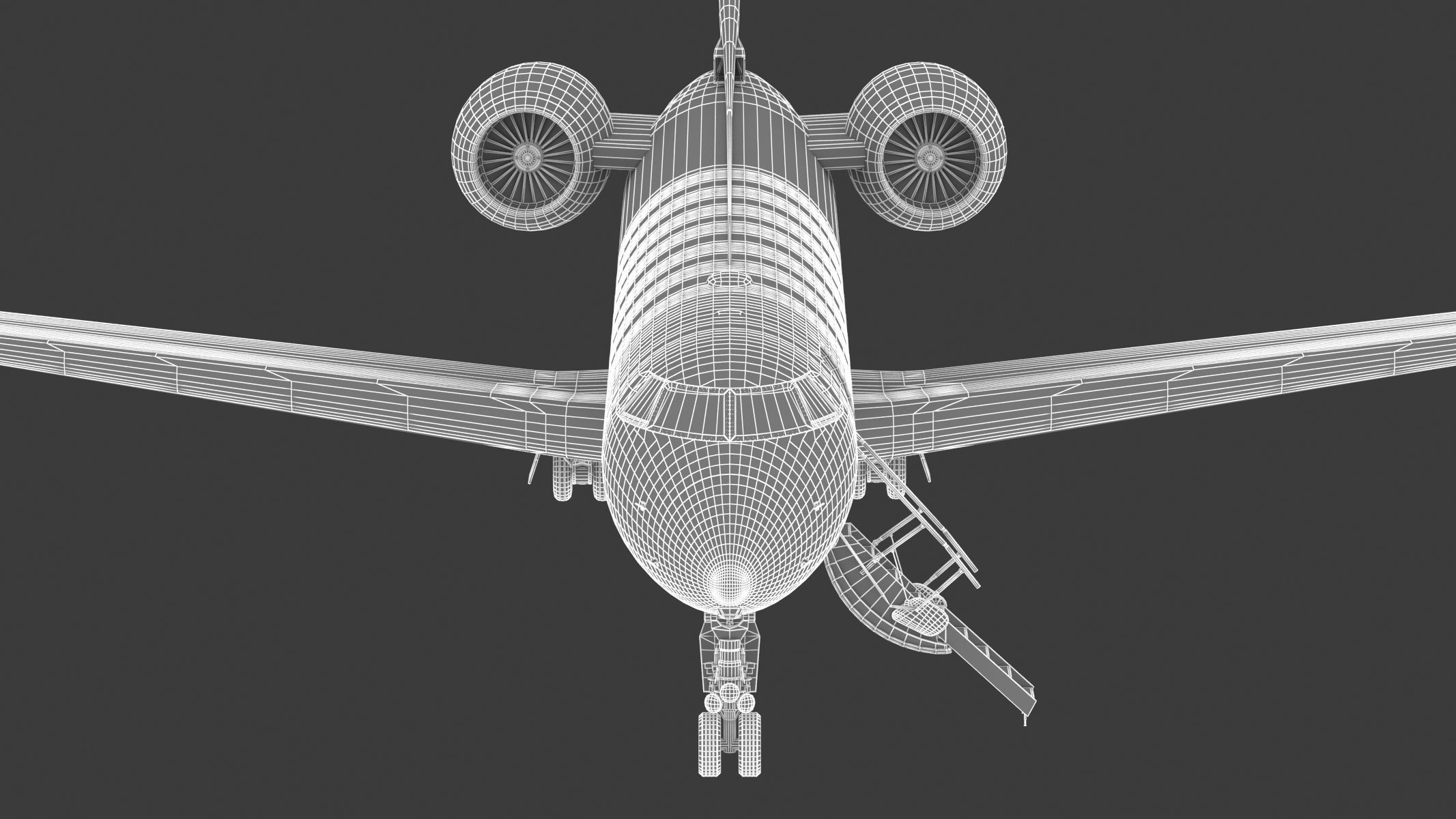 Gulfstream G550 with Interior and Cockpit 3D model_41