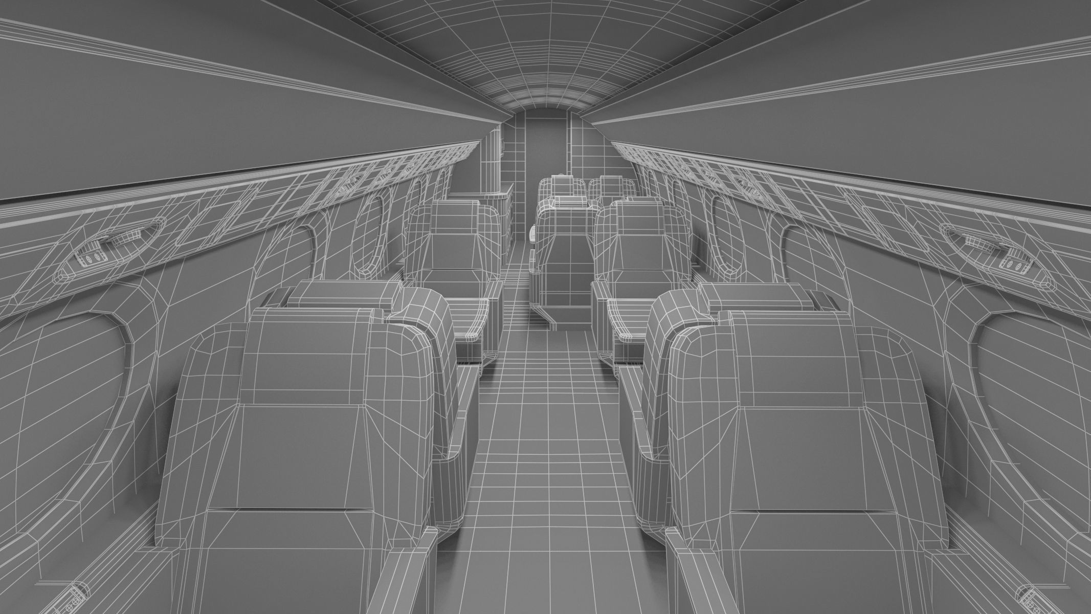 Gulfstream G550 with Interior and Cockpit 3D model_37