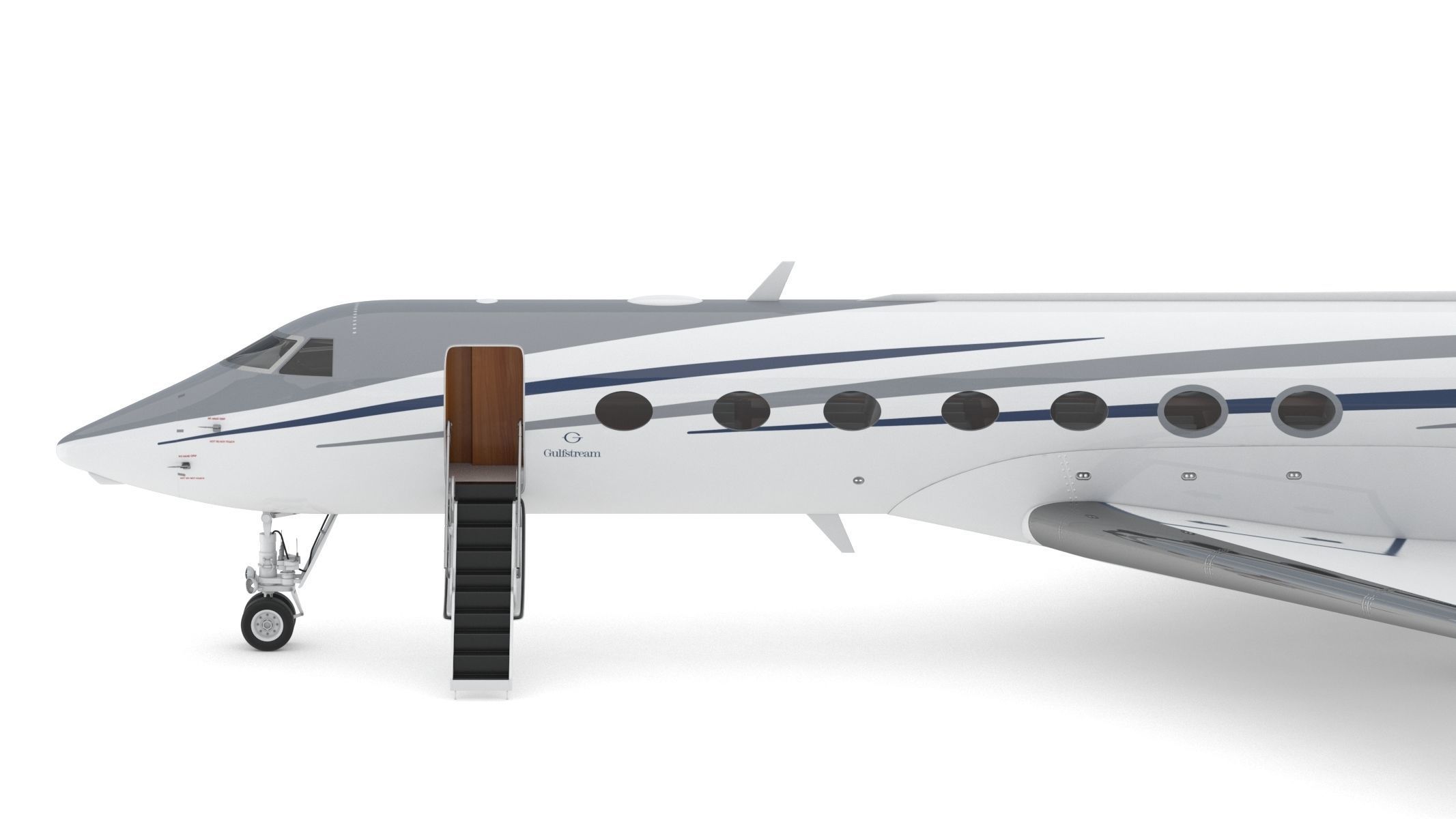 Gulfstream G550 with Interior and Cockpit 3D model_18