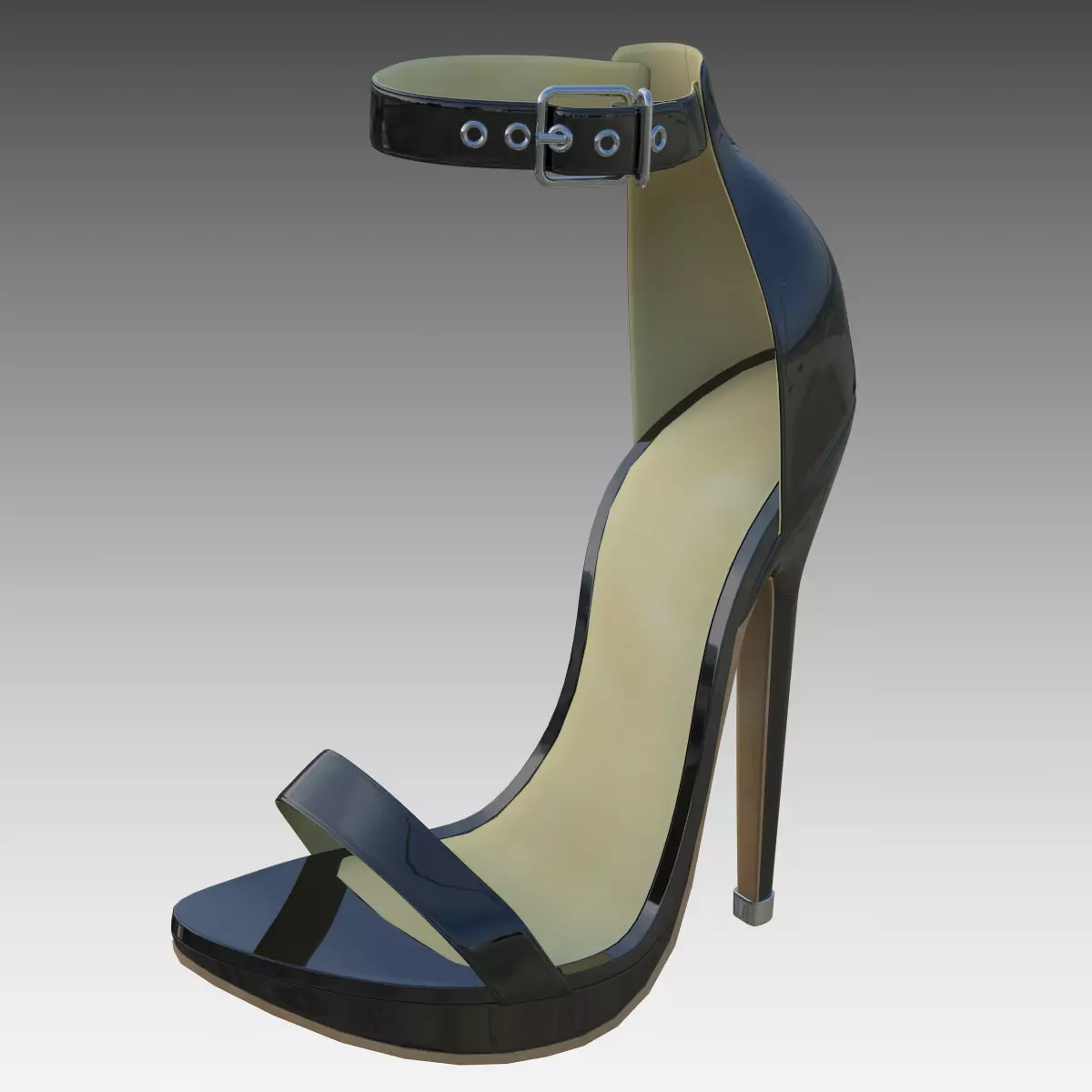 High heel shoe Low-poly 3D model