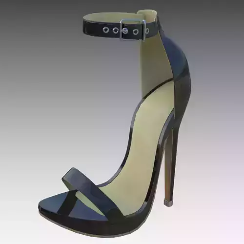 High heel shoe Low-poly 3D model