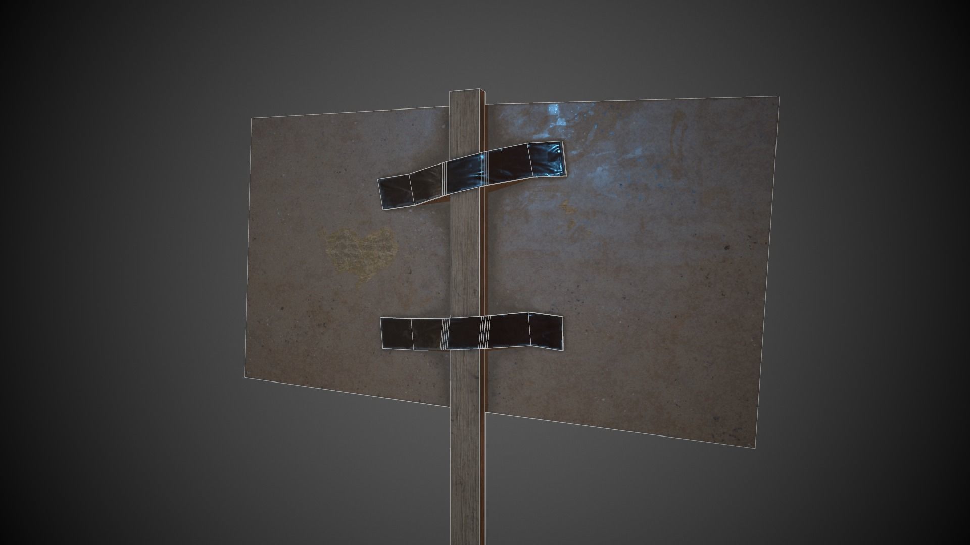 Black Lives Matter Banner Protest Low-poly 3D model_12