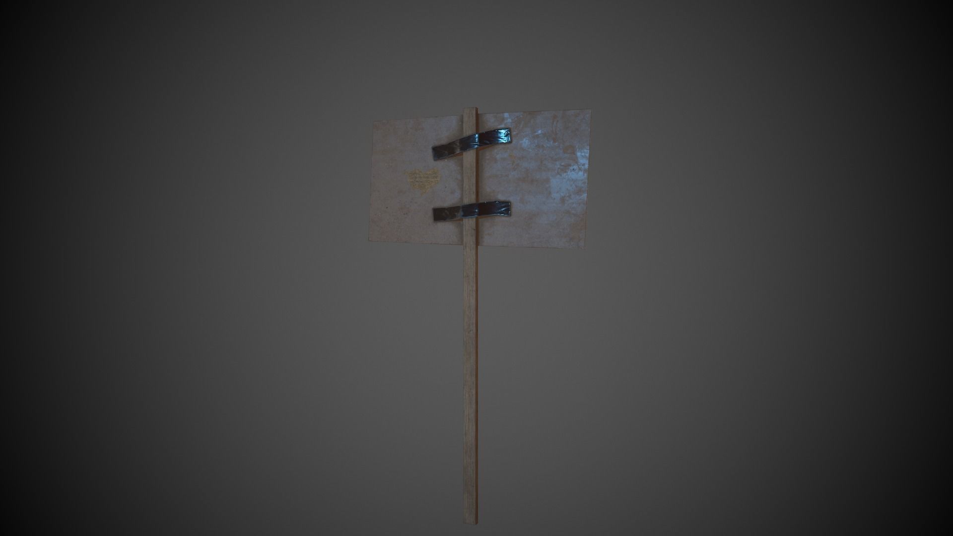 Black Lives Matter Banner Protest Low-poly 3D model_4