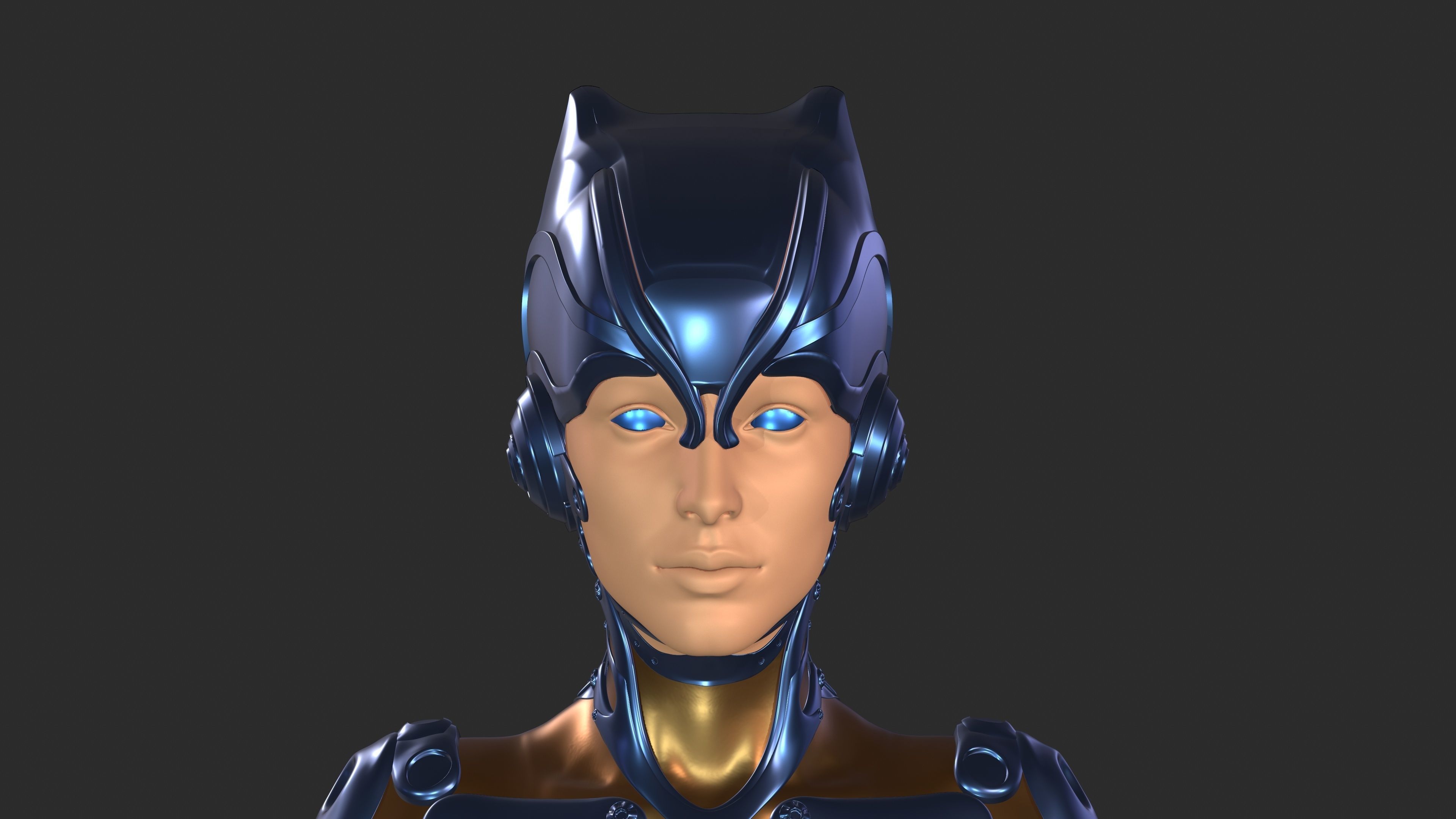 Ghost Fury Sci-Fi Android Cyber Hi-Poly 3D model_20