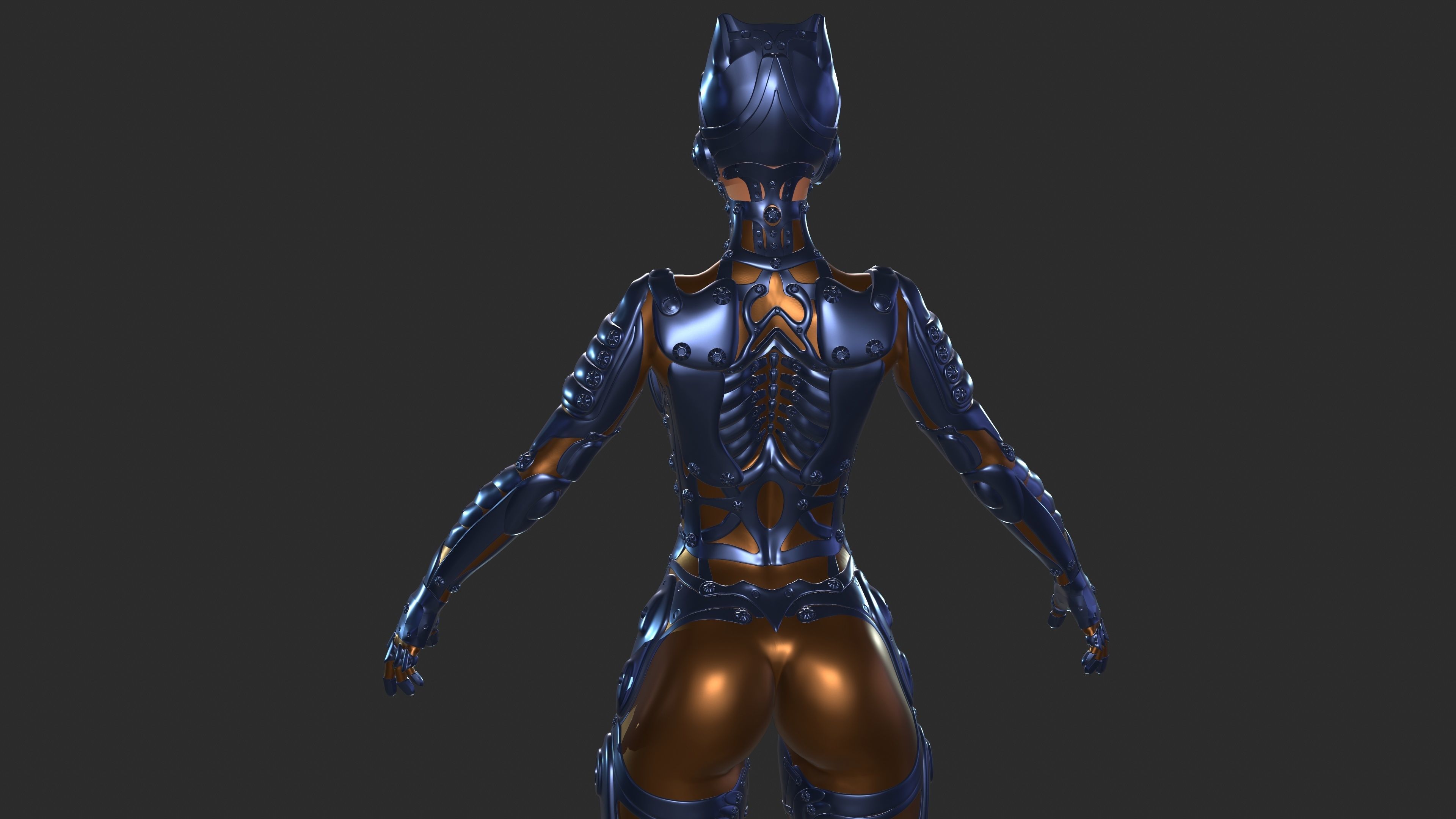 Ghost Fury Sci-Fi Android Cyber Hi-Poly 3D model_15